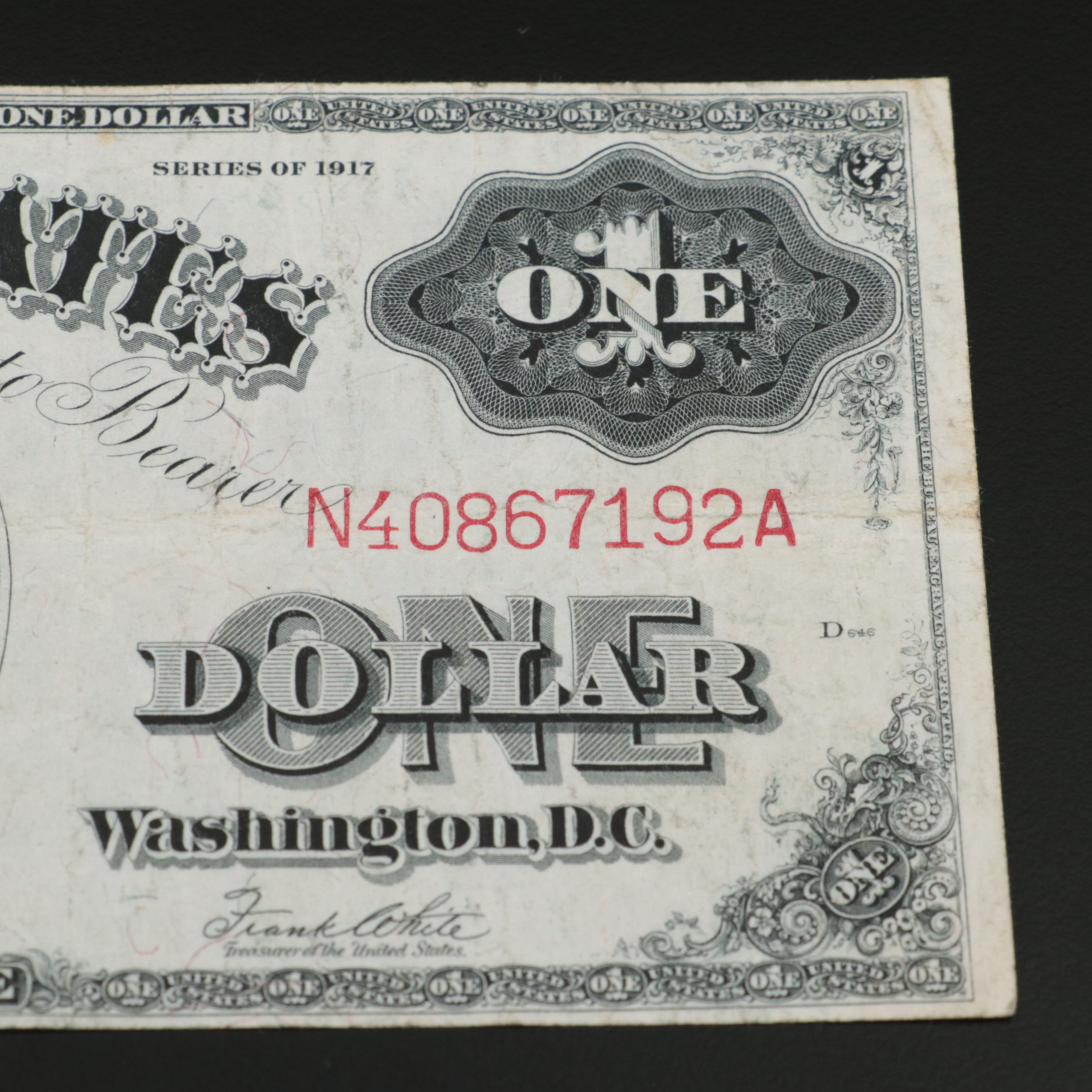 U.S. 1917 One Dollar Legal Tender Note