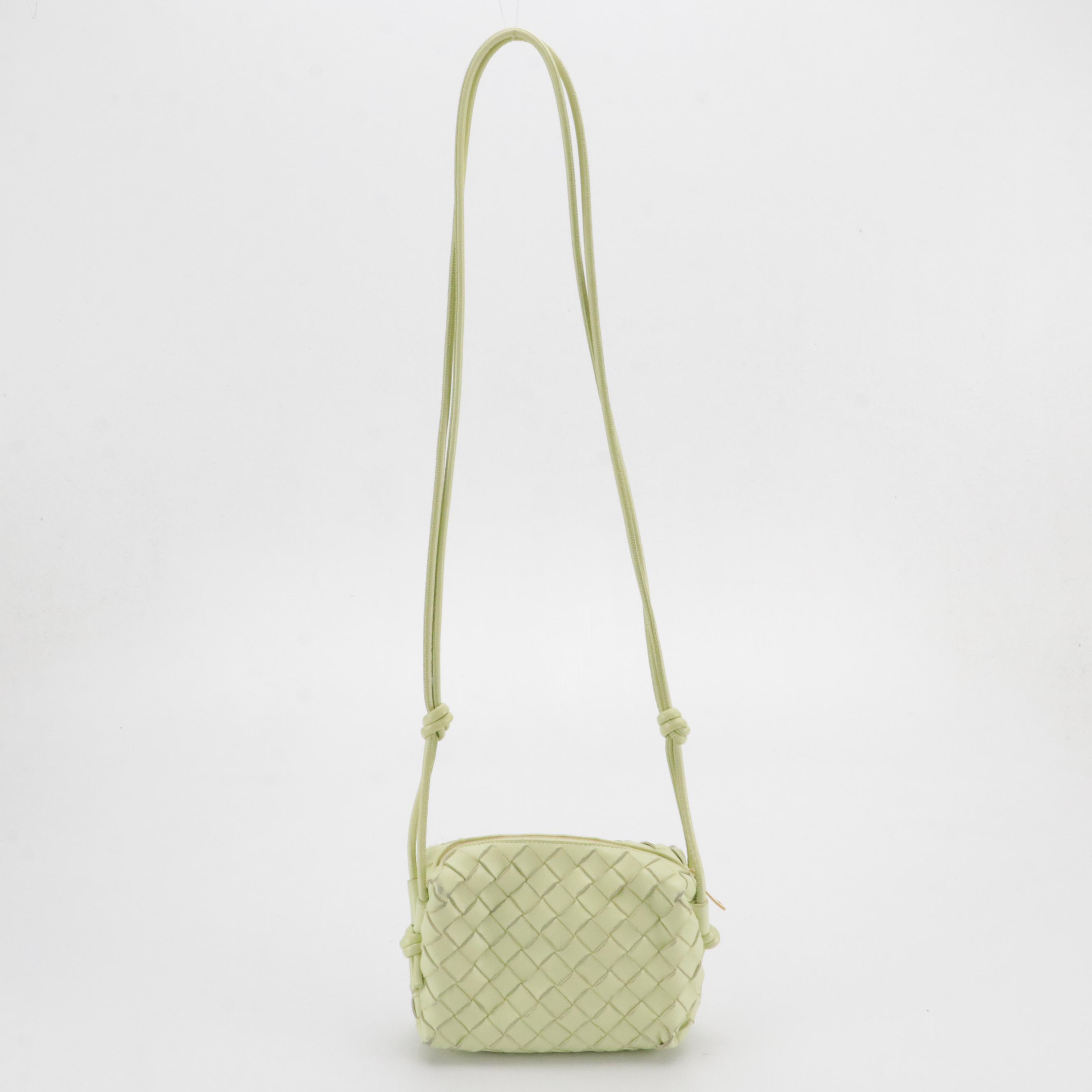 Bottega Veneta Intrecciato Leather Mini Loop Zip-Top Shoulder Bag