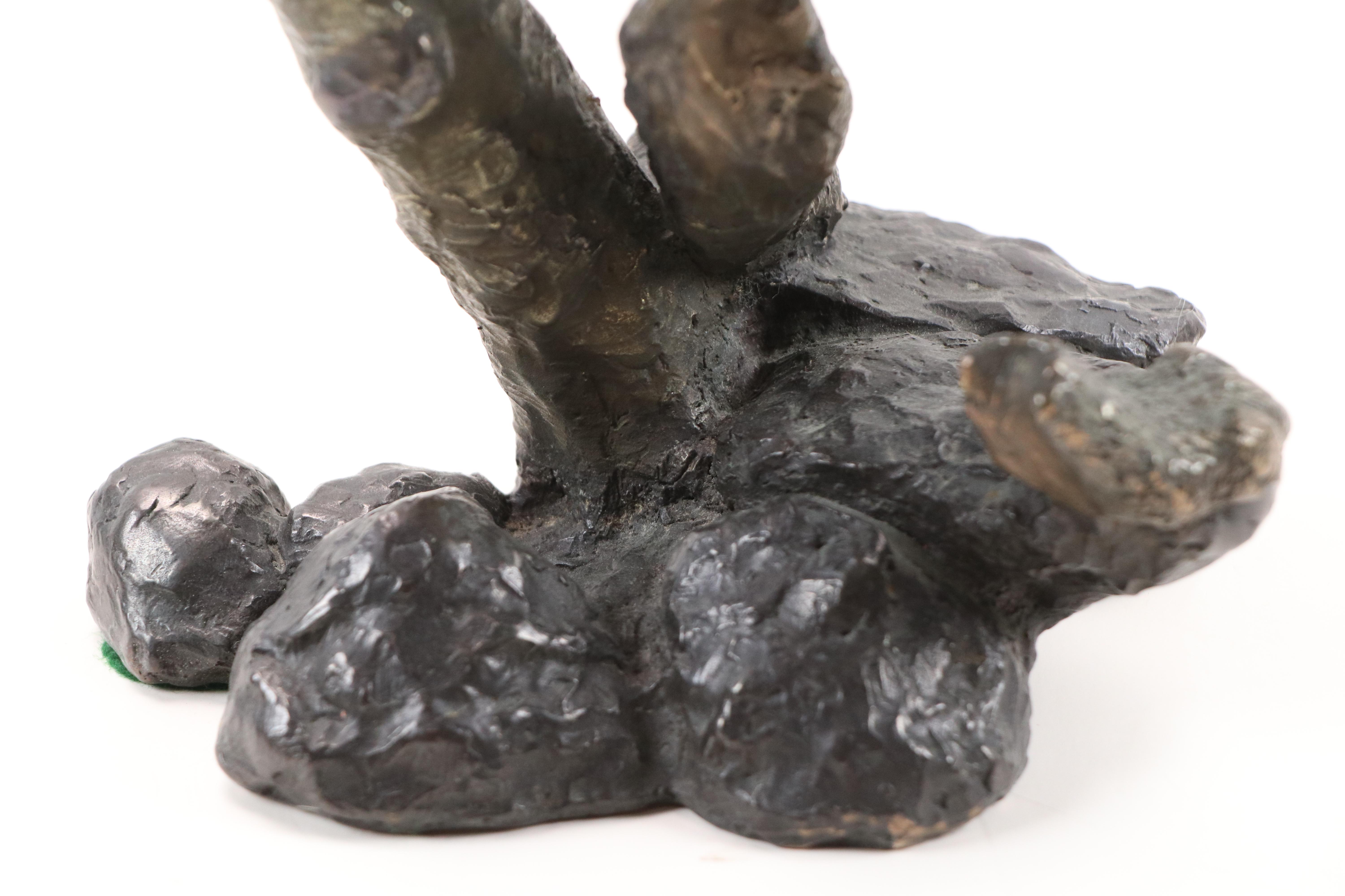 Mark Hopkins Bronze Wolf Sculpture "Lone Scout," 1995