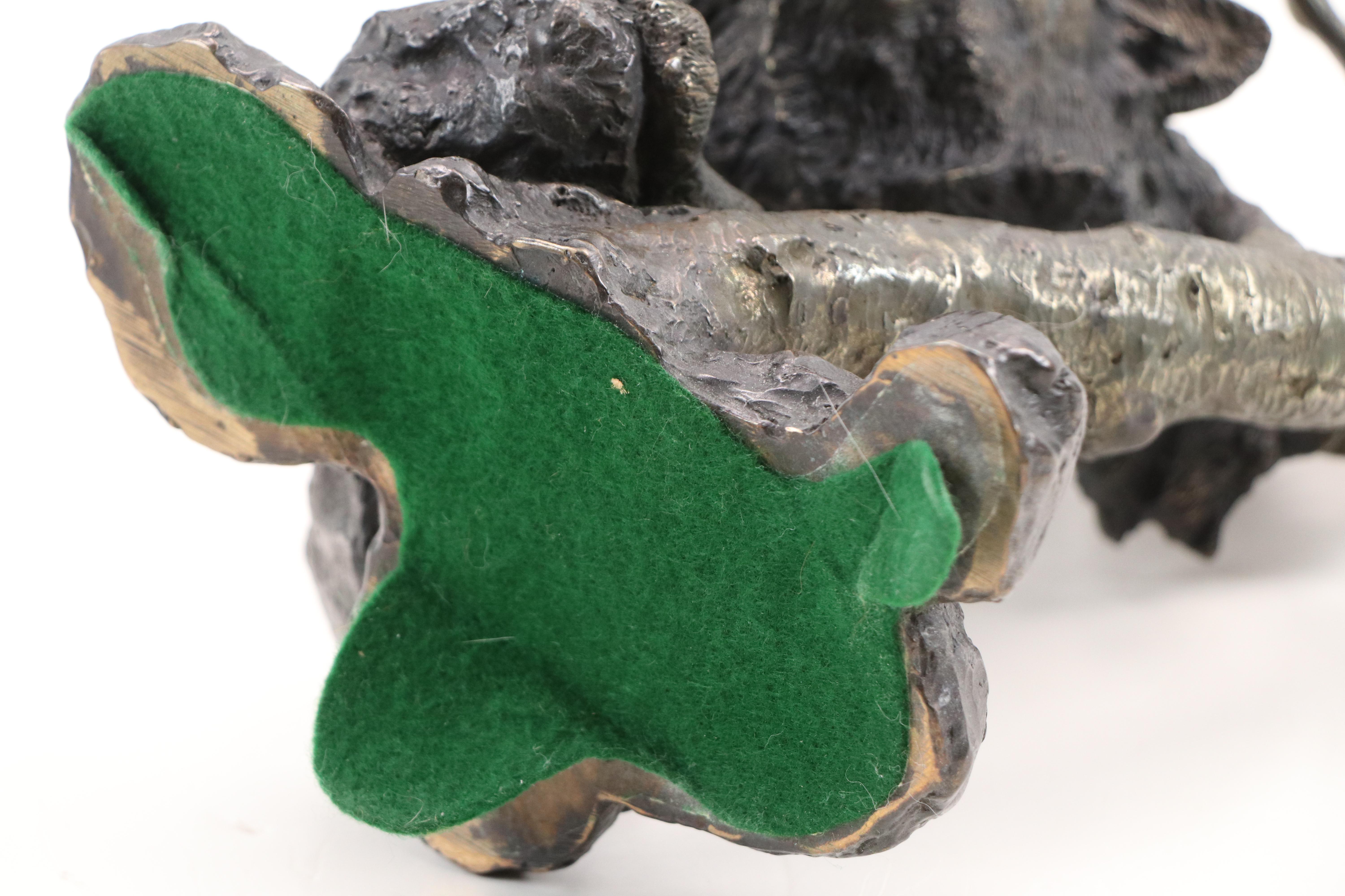 Mark Hopkins Bronze Wolf Sculpture "Lone Scout," 1995