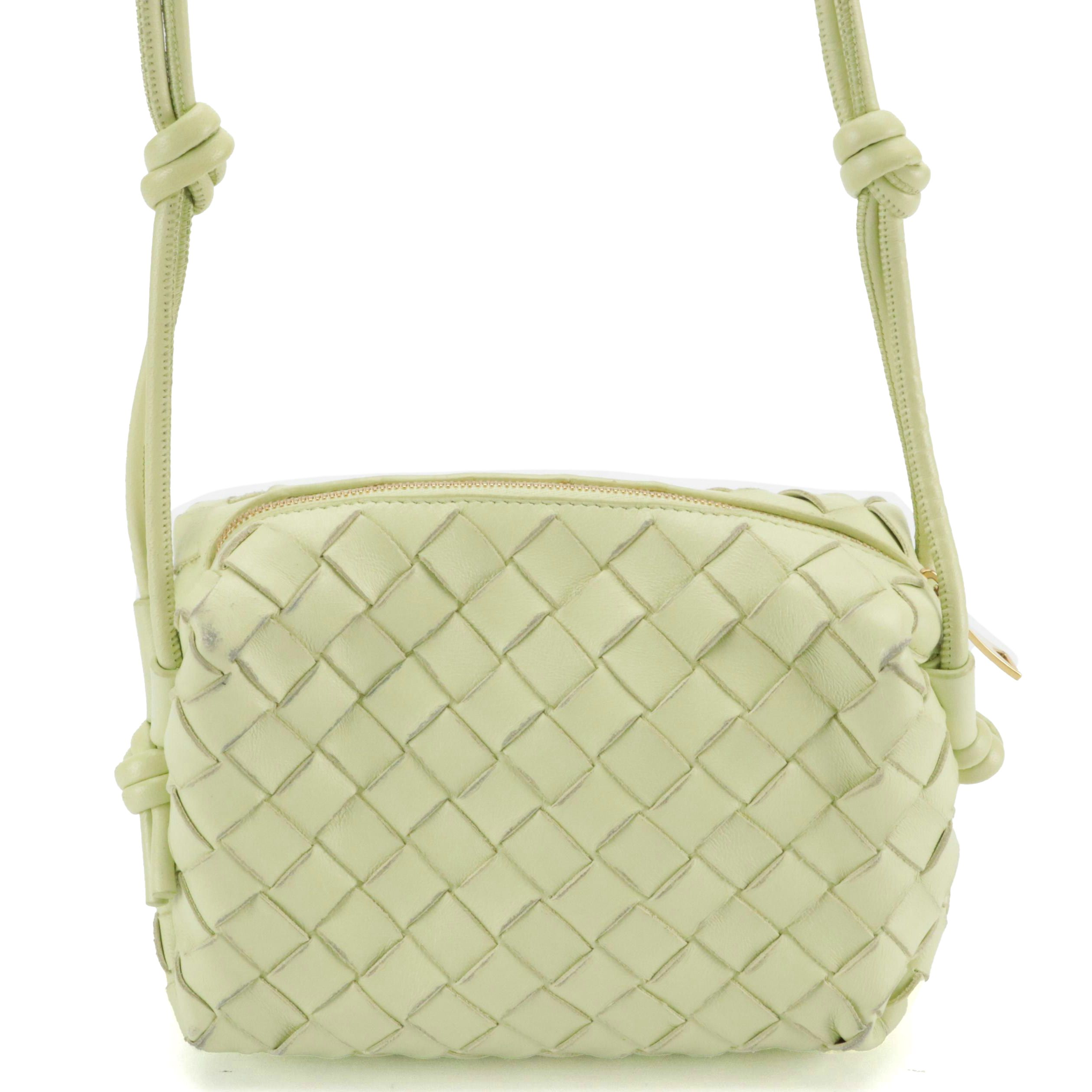 Bottega Veneta Intrecciato Leather Mini Loop Zip-Top Shoulder Bag