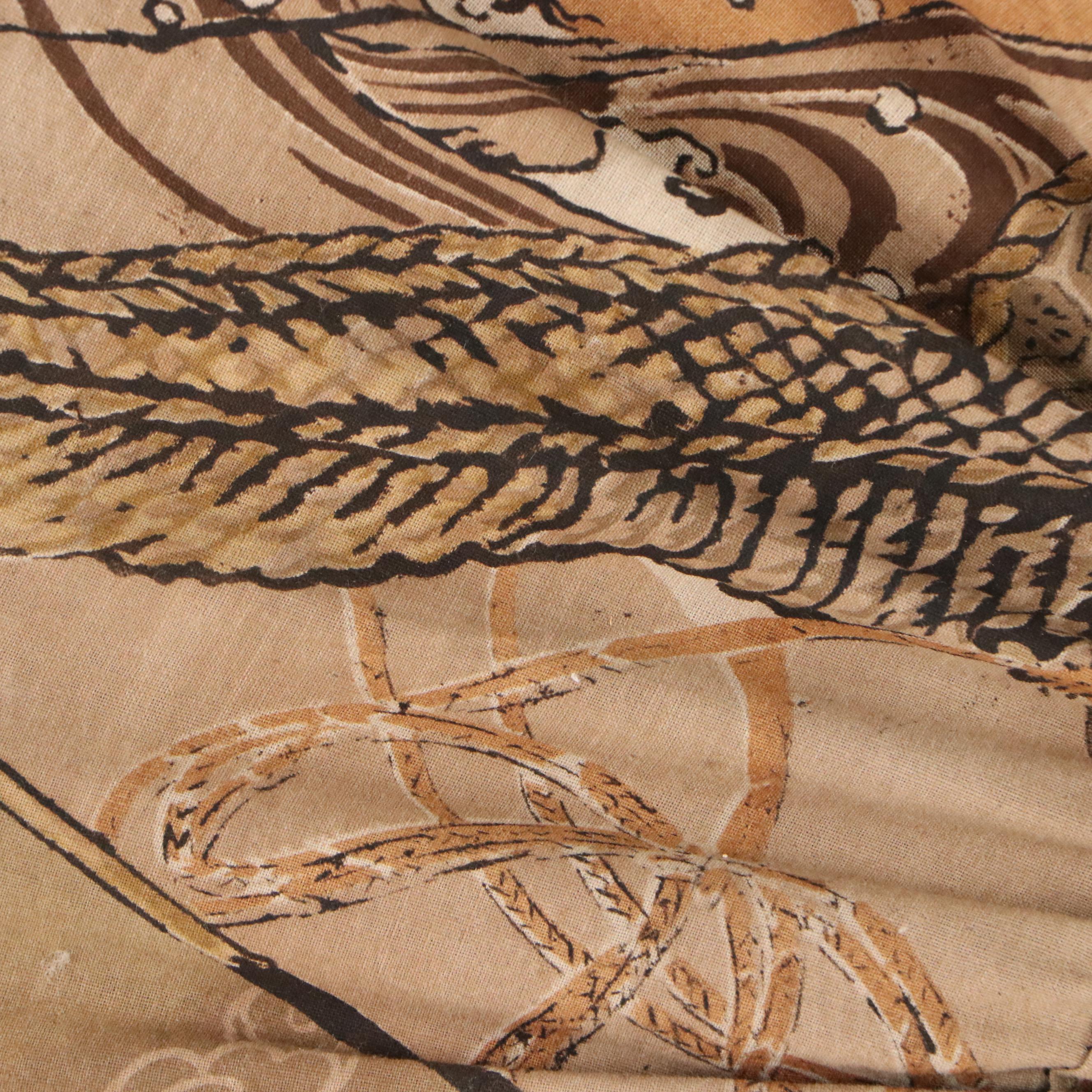 Japanese Tied Obi and Medallion Signed Display in Frame