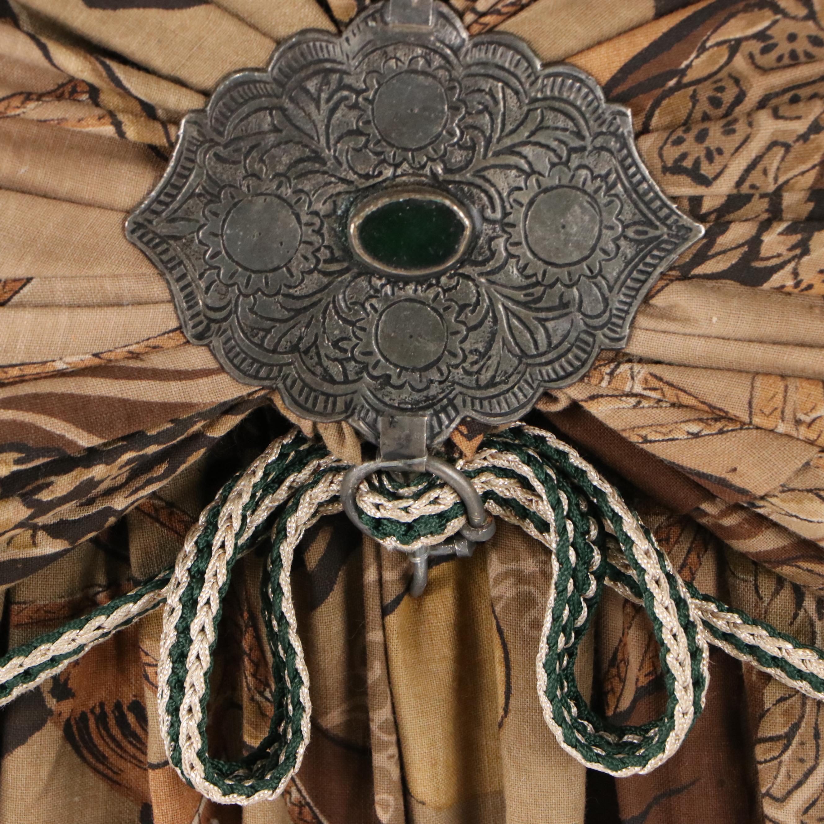 Japanese Tied Obi and Medallion Signed Display in Frame