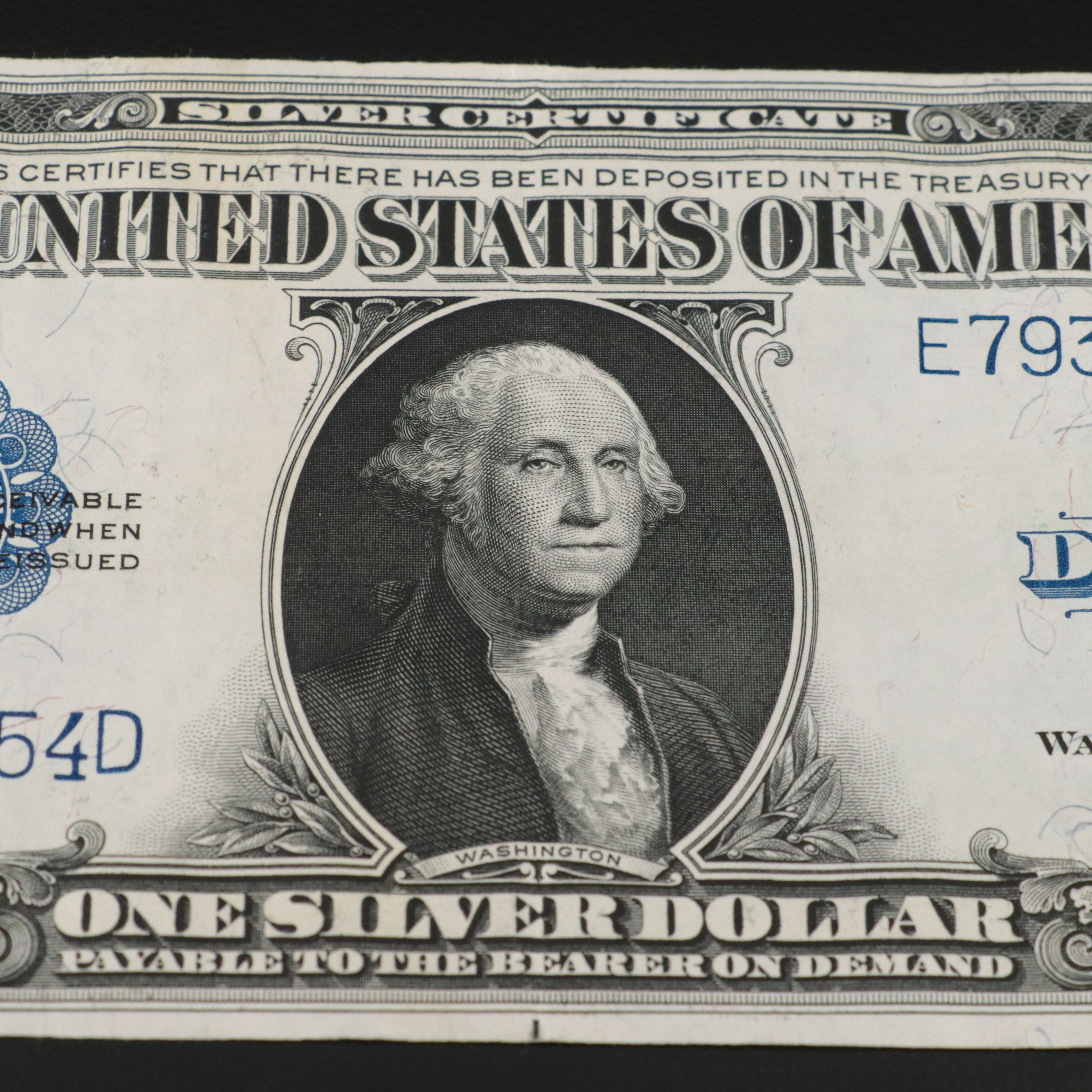 Large Size 1923 One Dollar Silver Certificate