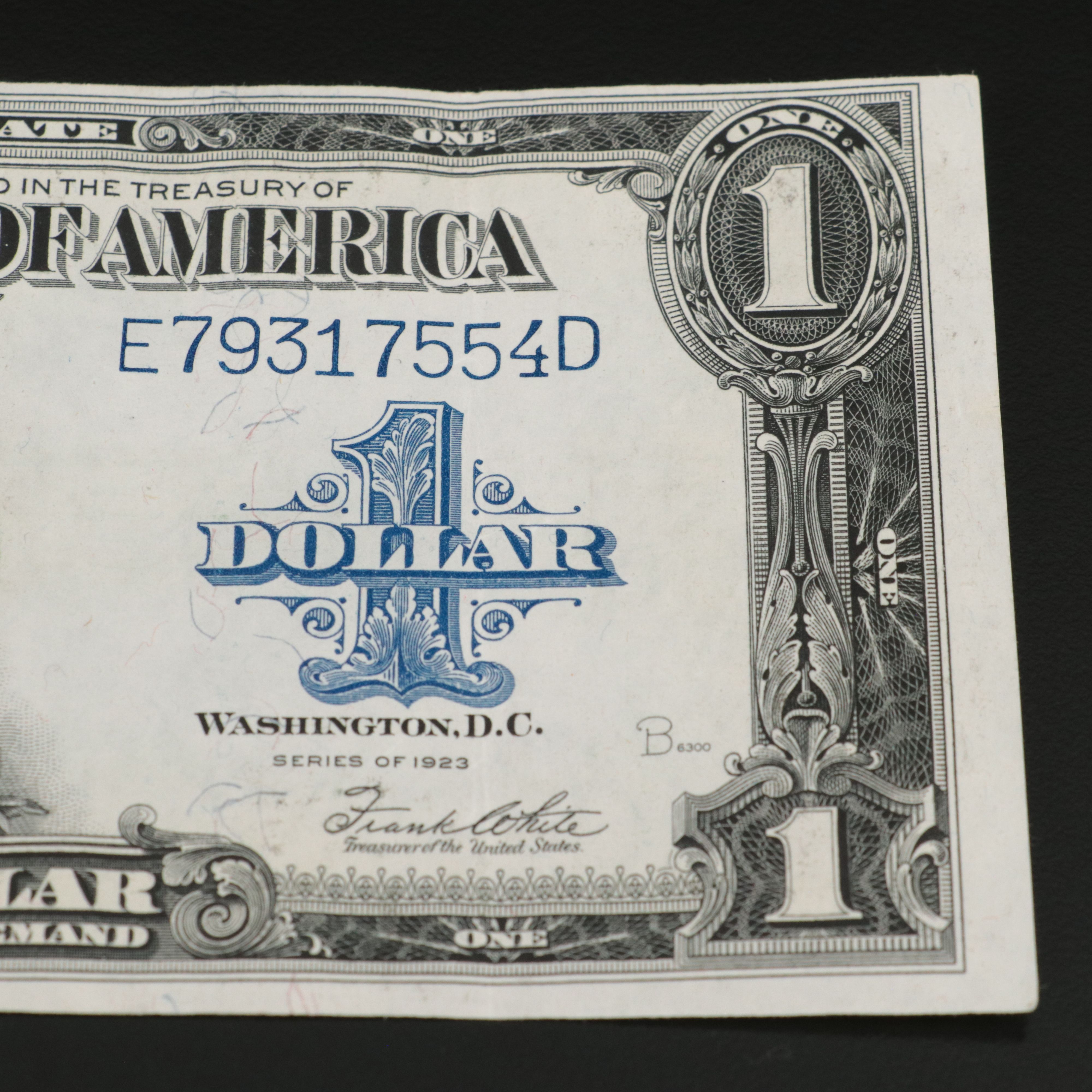 Large Size 1923 One Dollar Silver Certificate