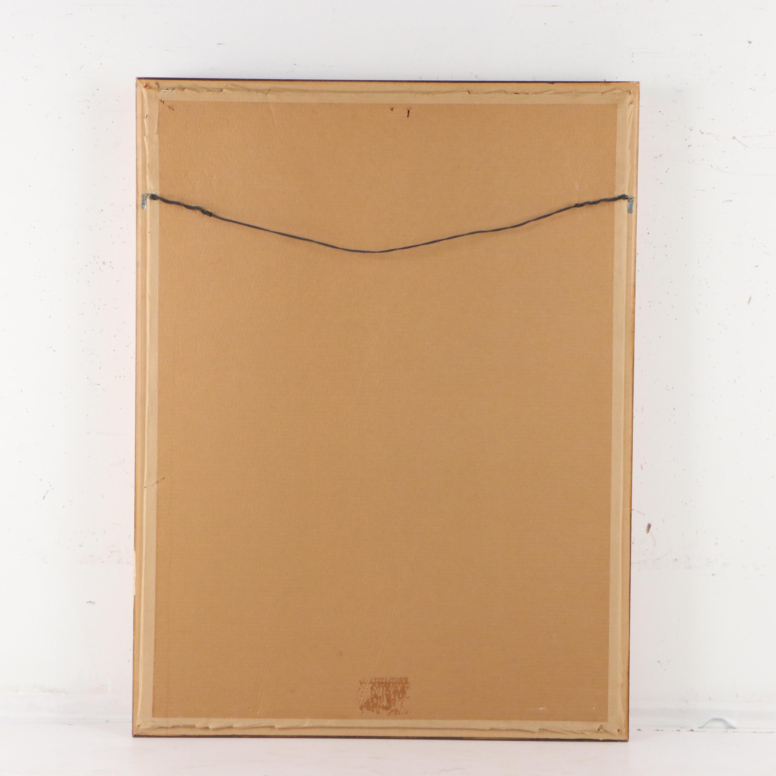 Japanese Tied Obi and Medallion Signed Display in Frame