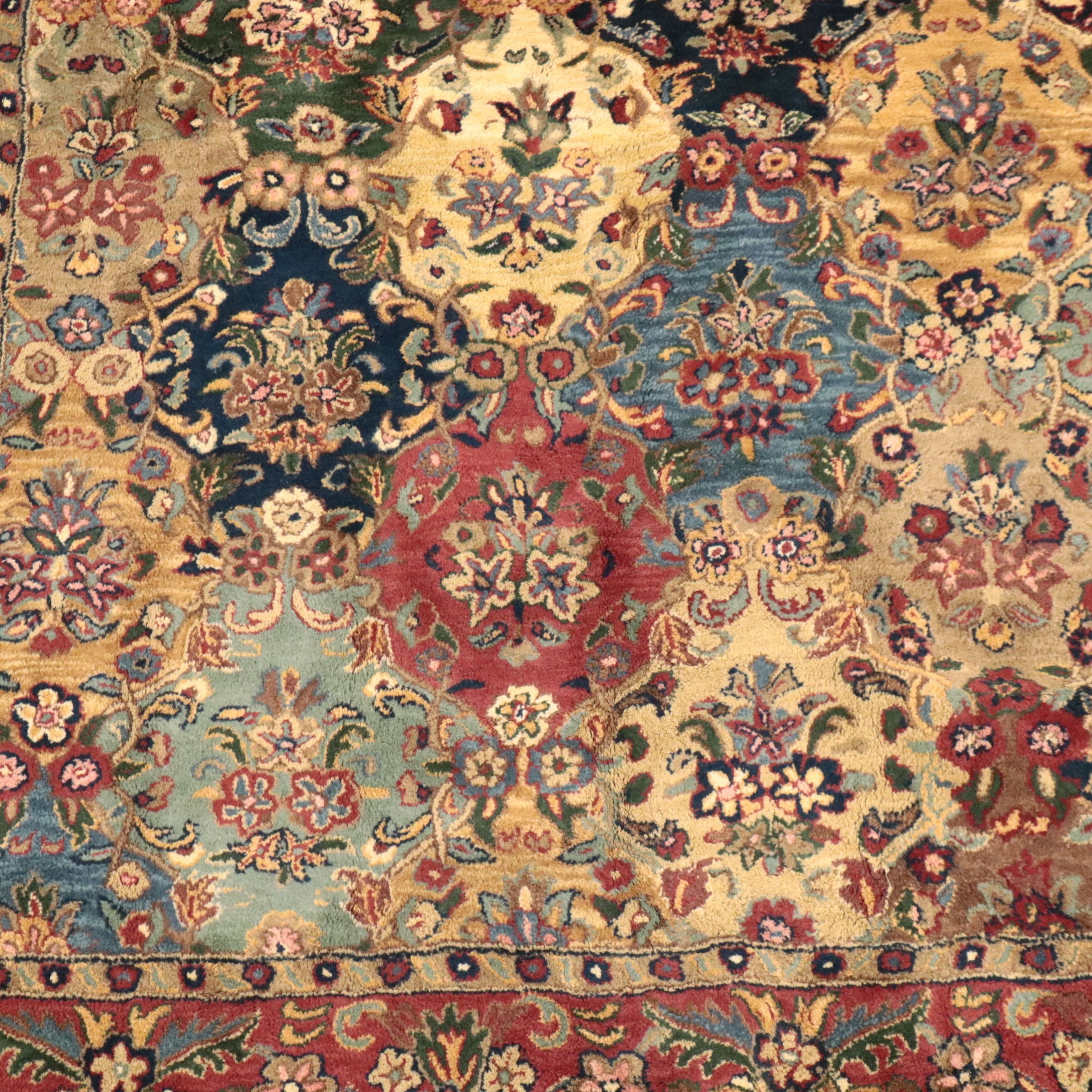 8'1 x 10'7 Hand-Tufted Indo-Persian Bakhtiari Style Area Rug