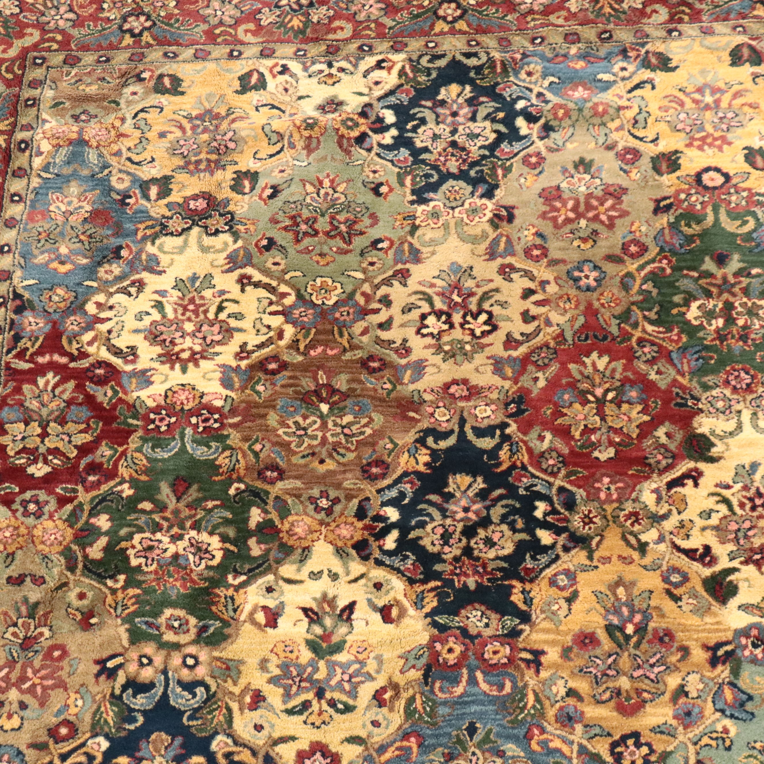 8'1 x 10'7 Hand-Tufted Indo-Persian Bakhtiari Style Area Rug