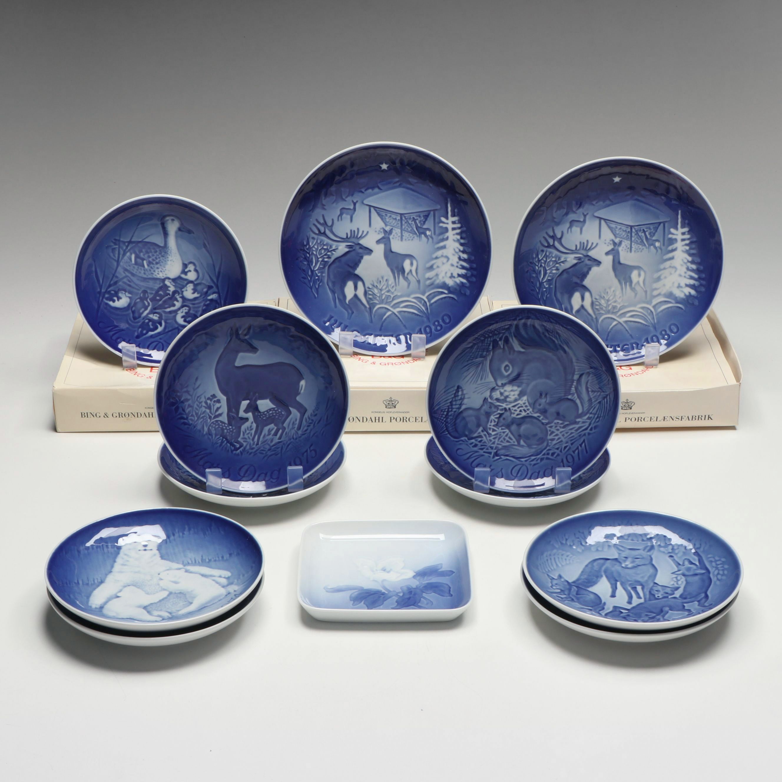 Bing & Grondahl Commemorative Mother's Day and "Christmas in the Woods" Plates