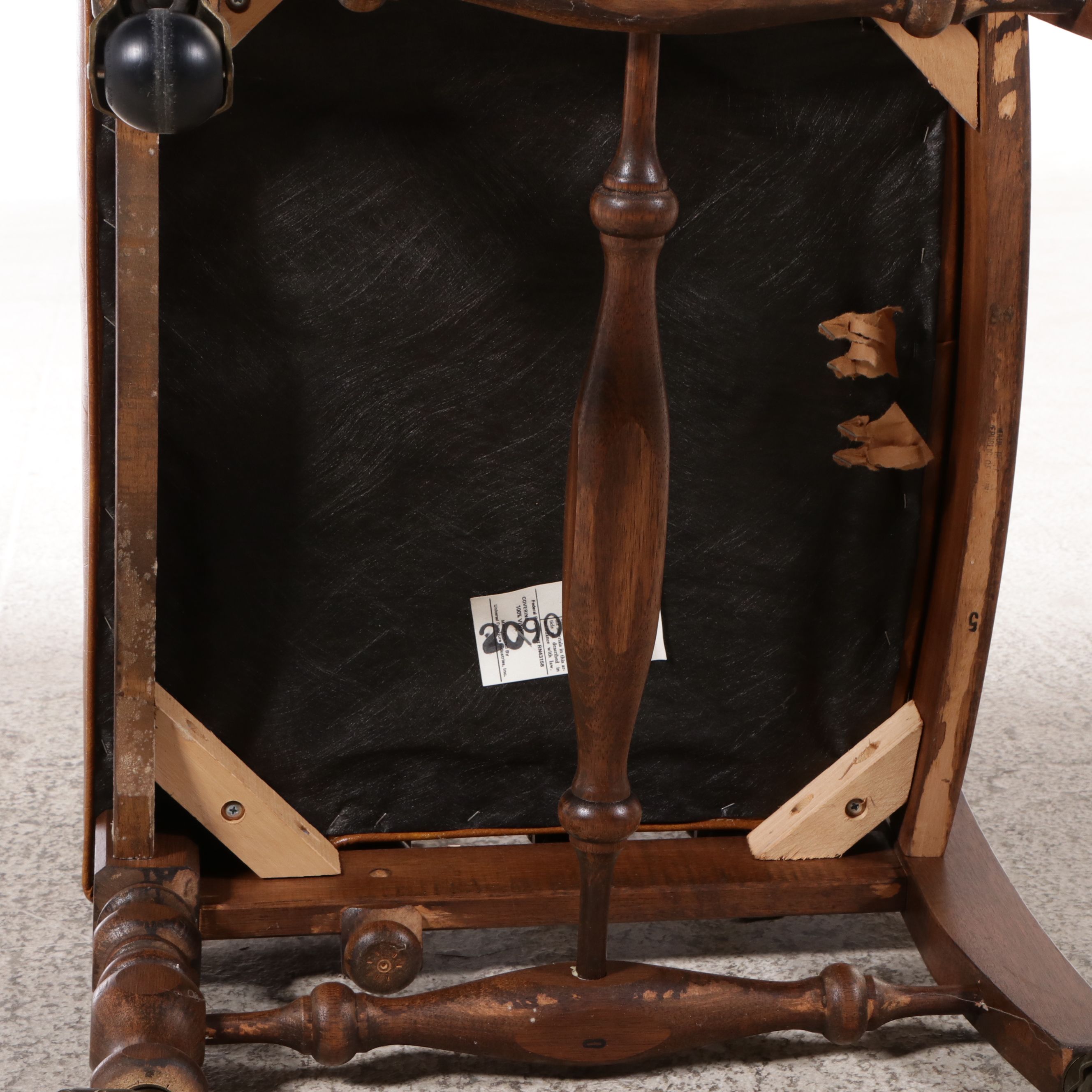 Five Piece Jacobean Style Walnut Finish Dining Set