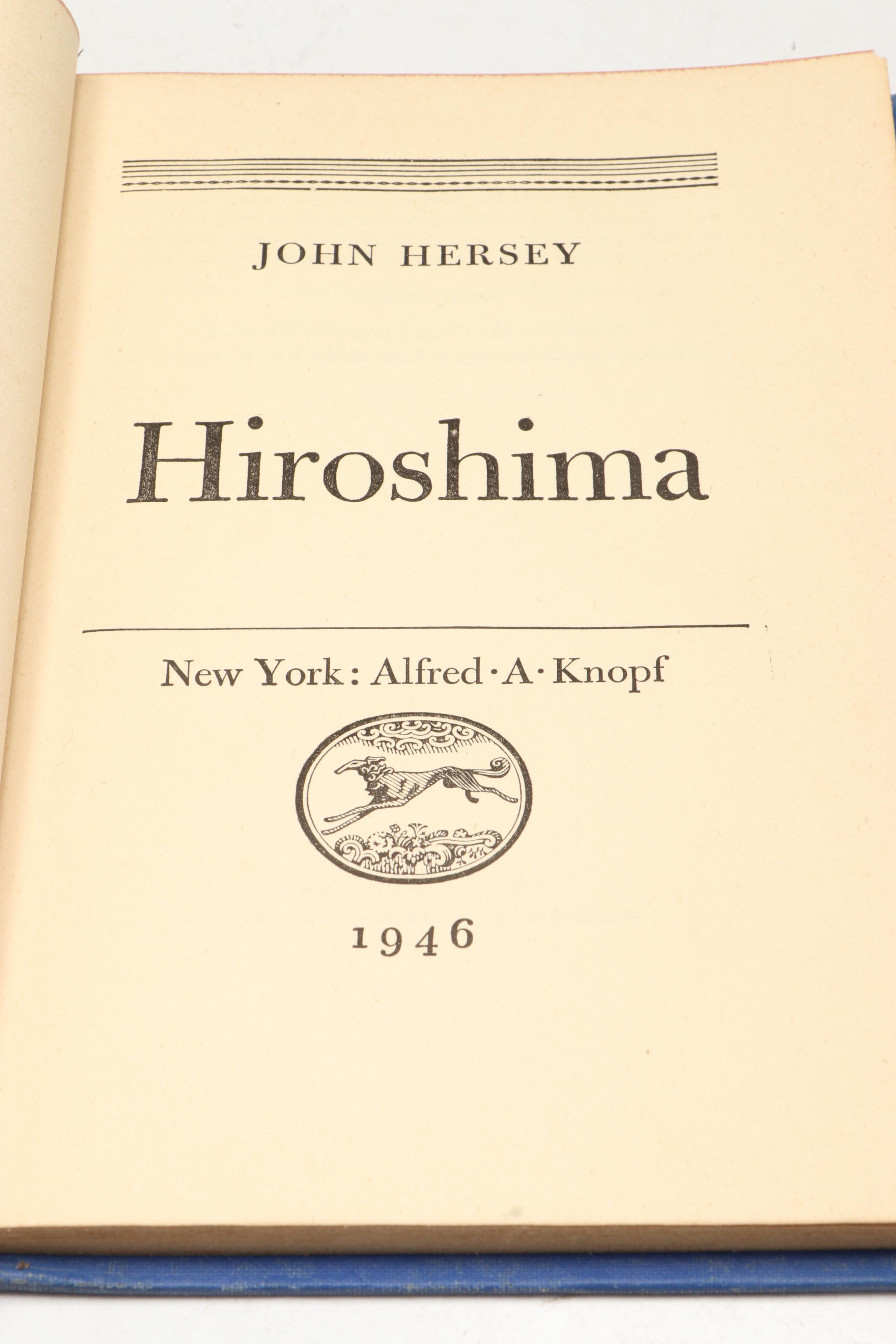 FIrst Edition "Hiroshima" by John Hersey, 1946