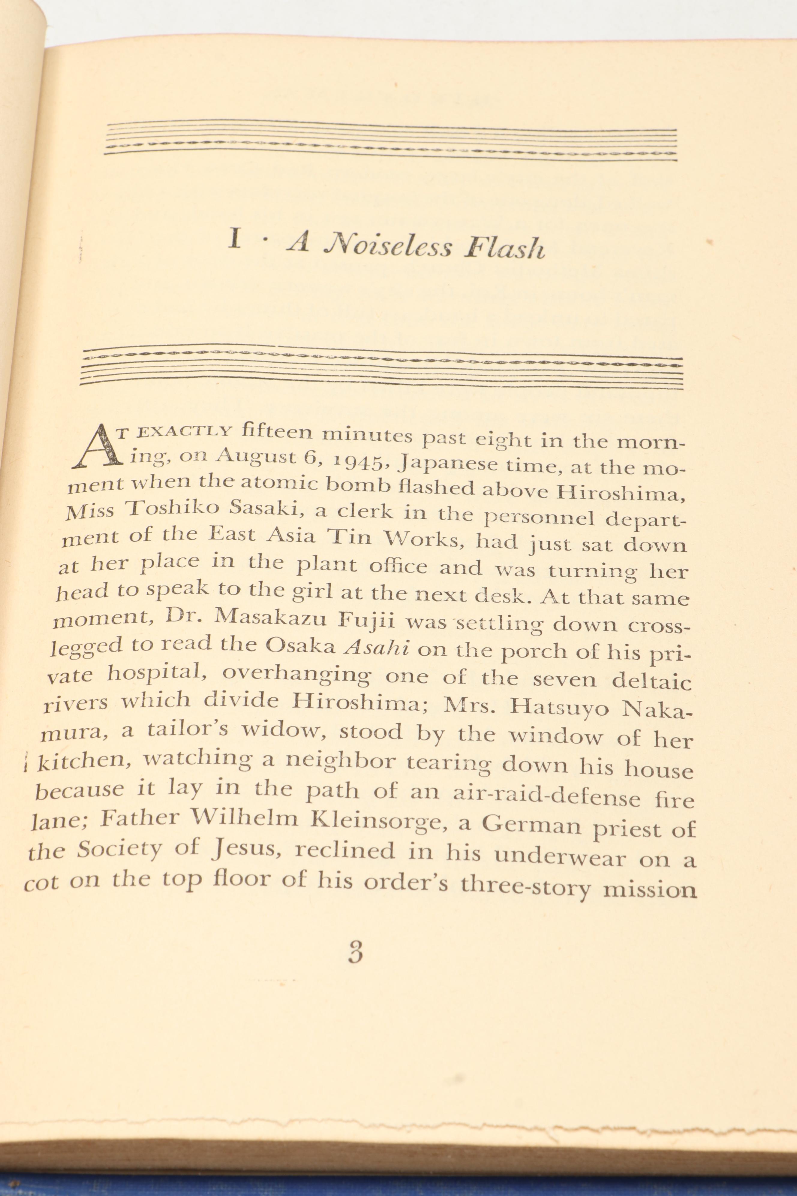 FIrst Edition "Hiroshima" by John Hersey, 1946