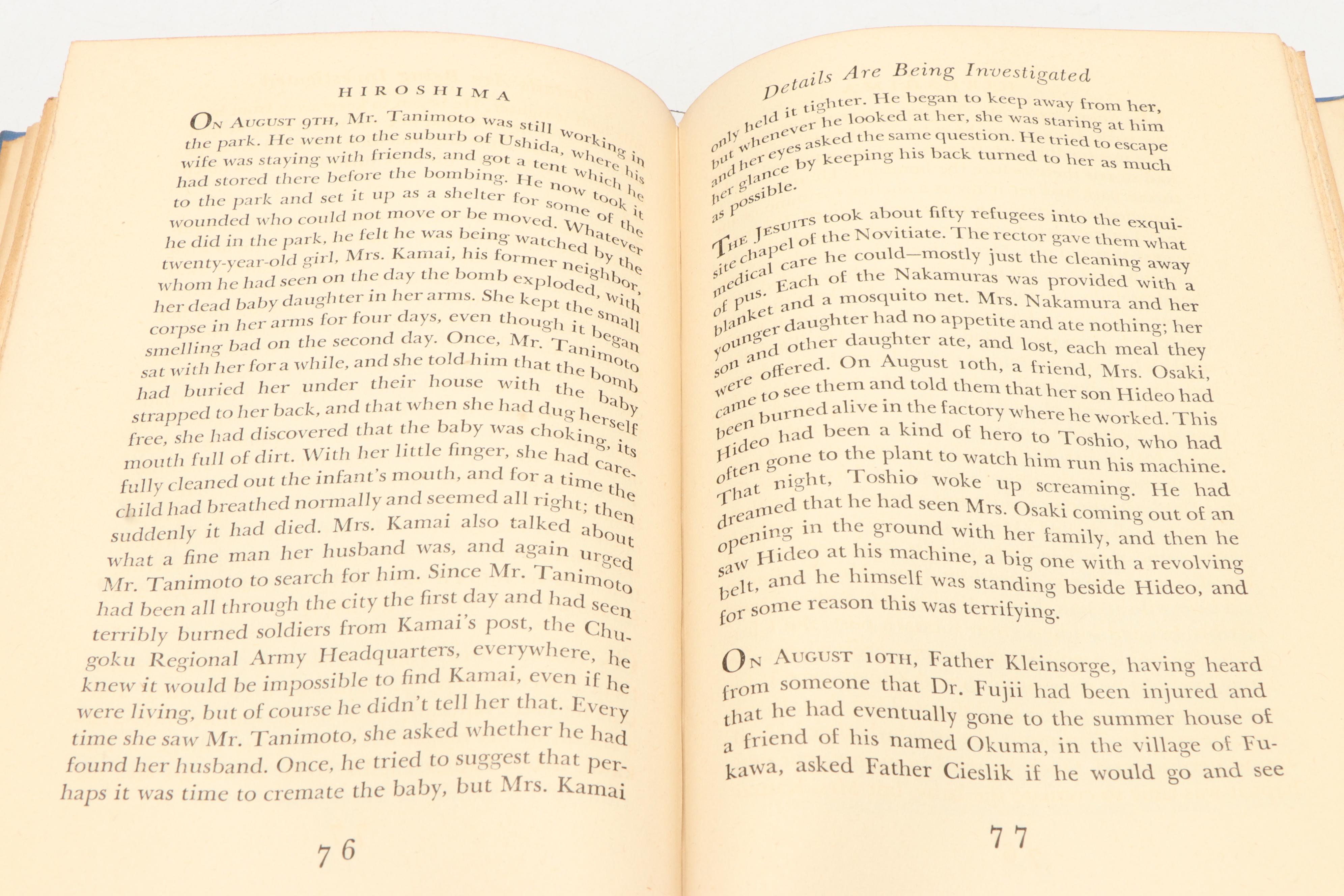 FIrst Edition "Hiroshima" by John Hersey, 1946