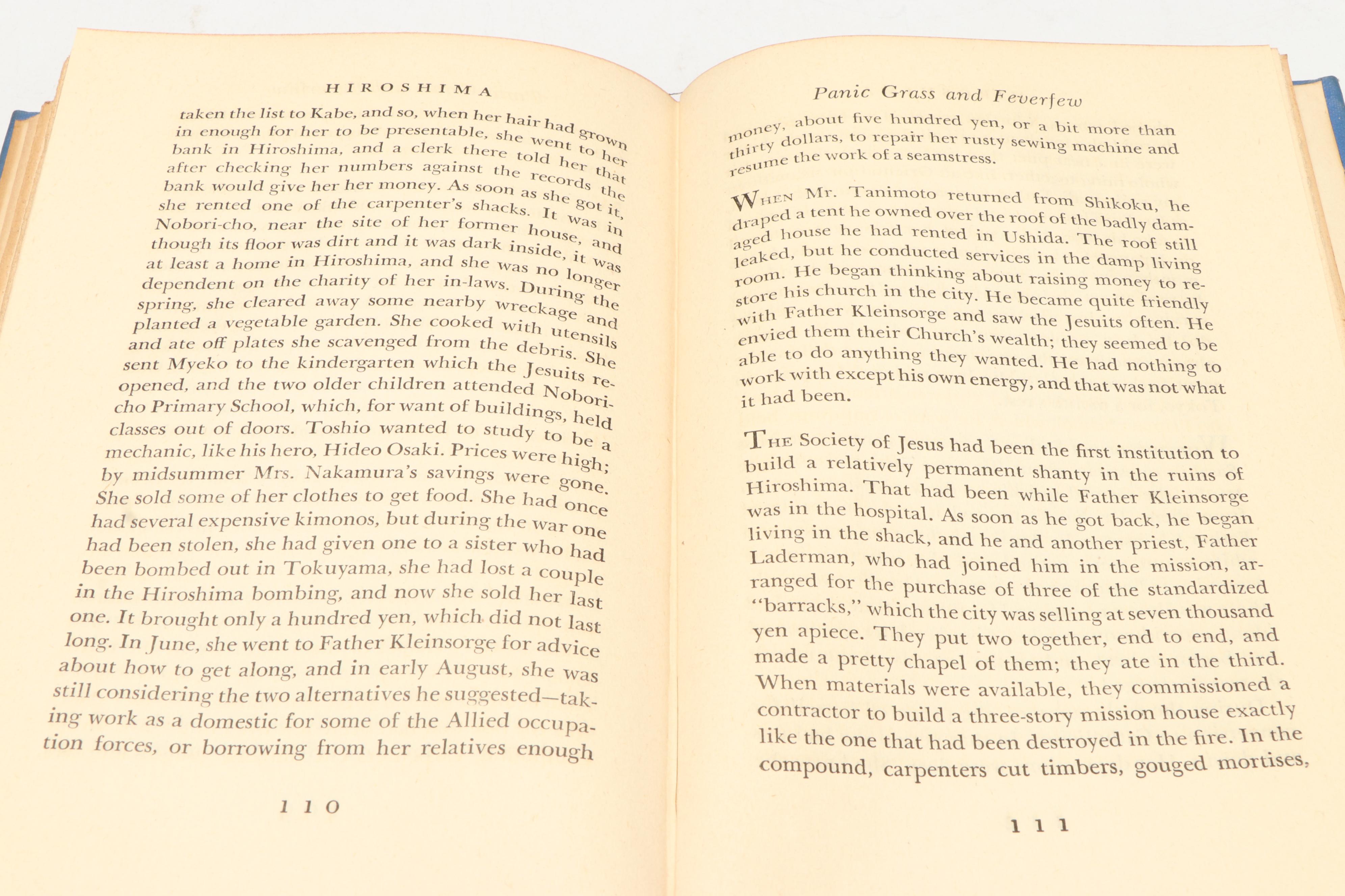FIrst Edition "Hiroshima" by John Hersey, 1946