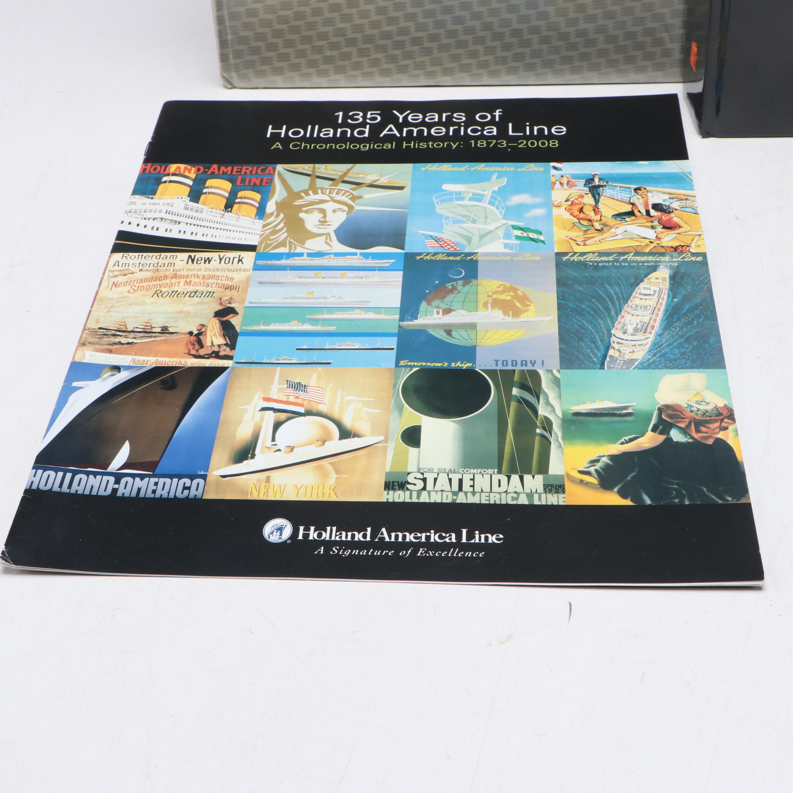 SS Nieuw Amsterdam Flatware with Cruise Ship Staff Hat, Books and Other Décor