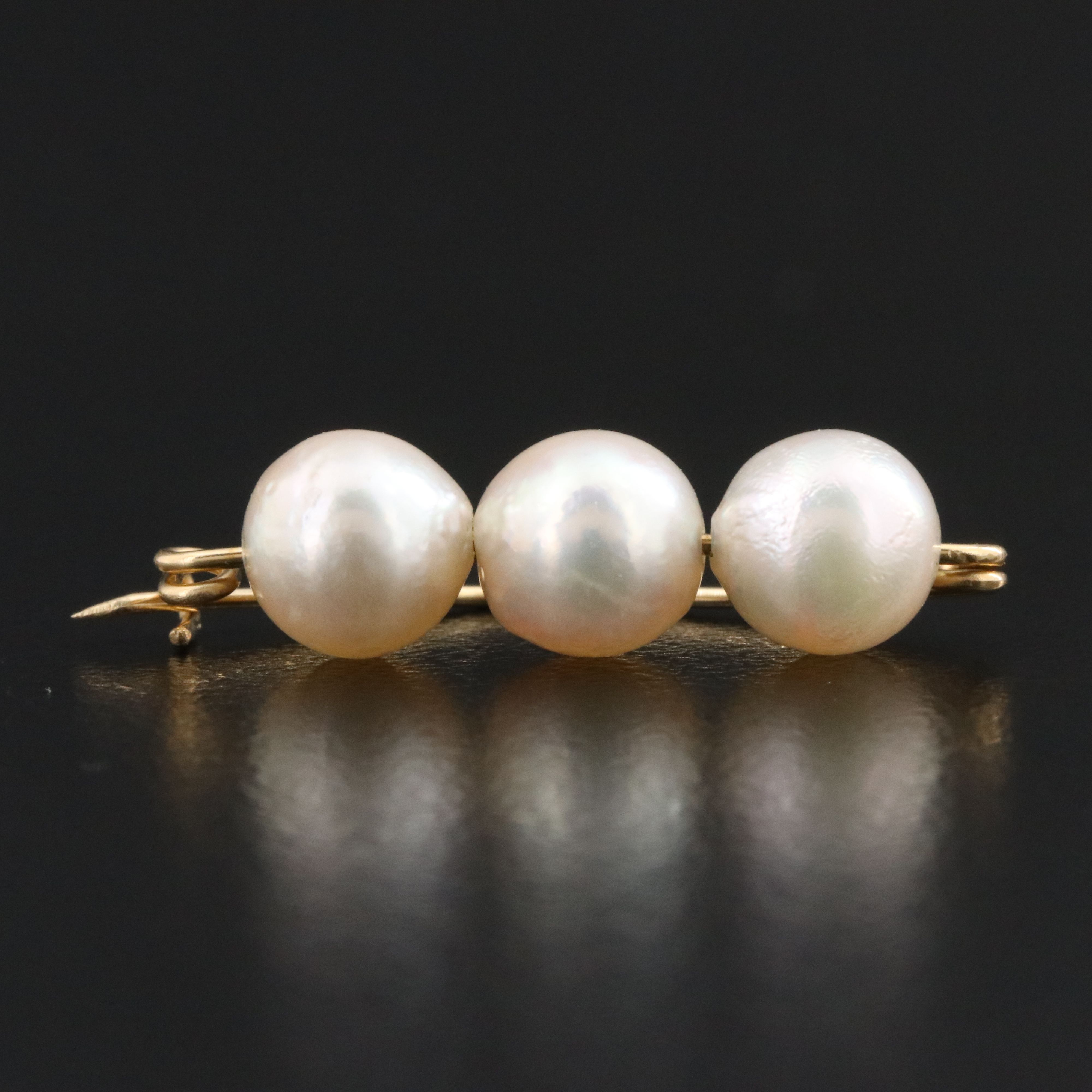 14K Pearl Brooch