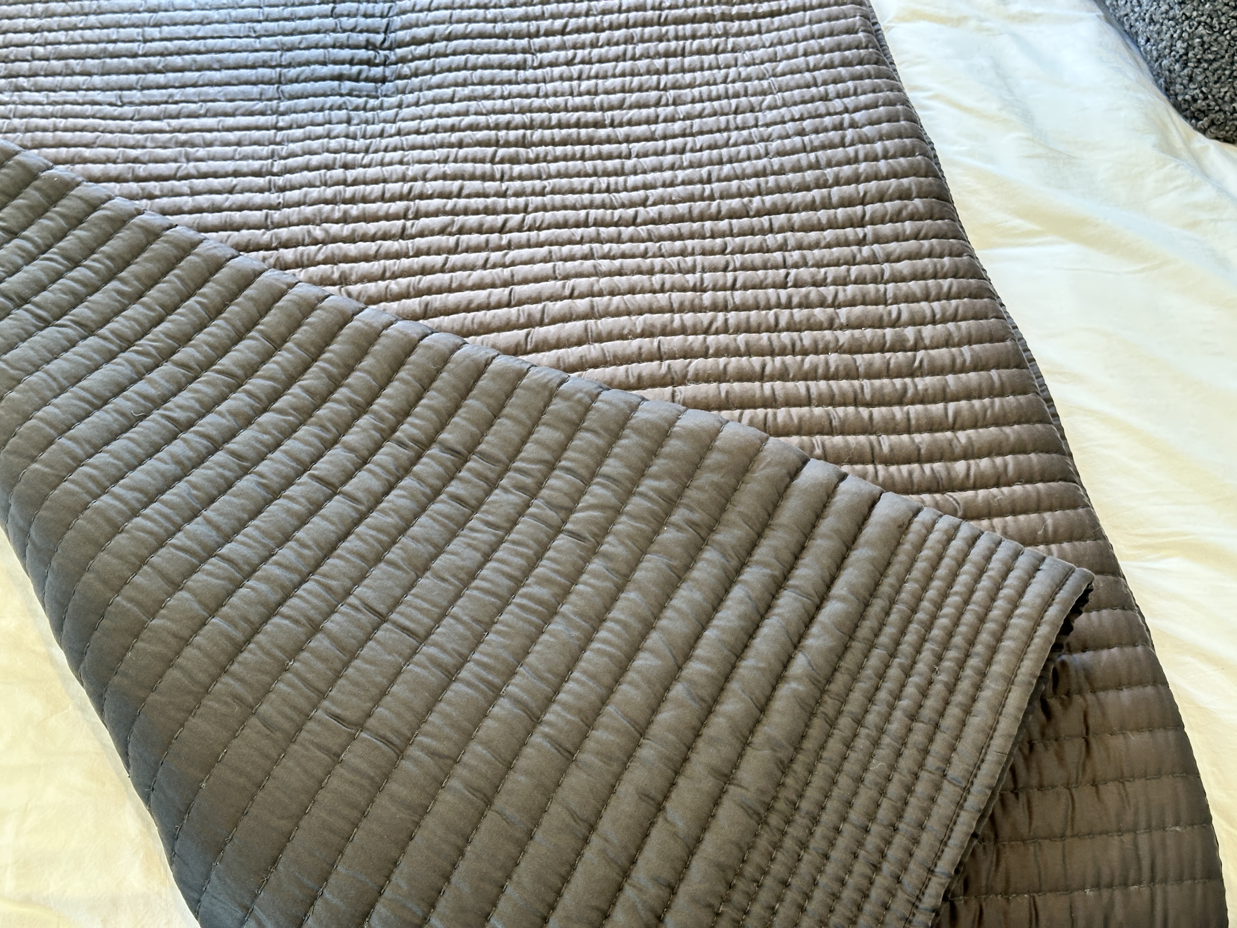 Pottery Barn "Atwell" Upholstered Metal King Size Canopy Bed