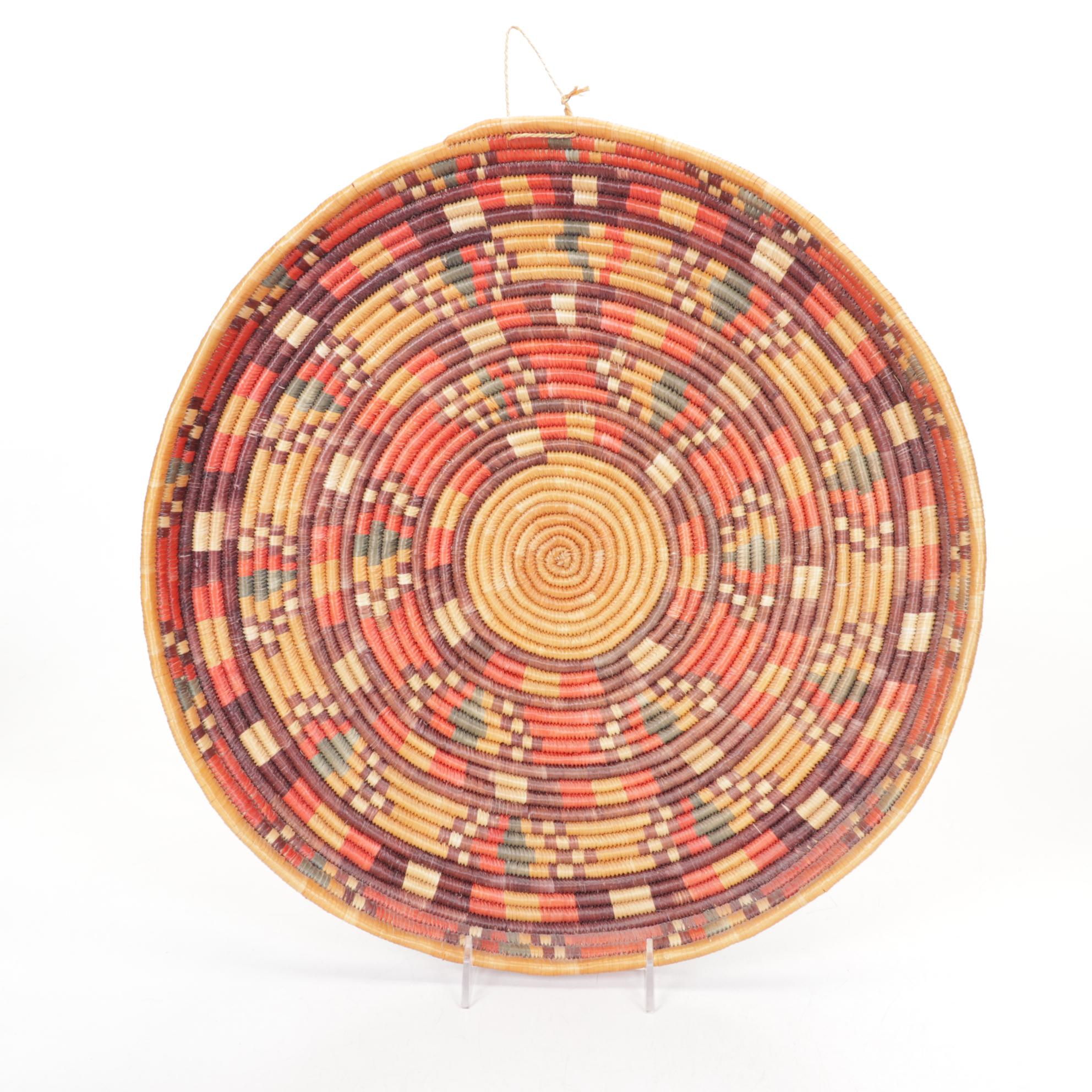 Yekuana Basket with Ethiopian Tray and Coiled Bowl, and Ladle