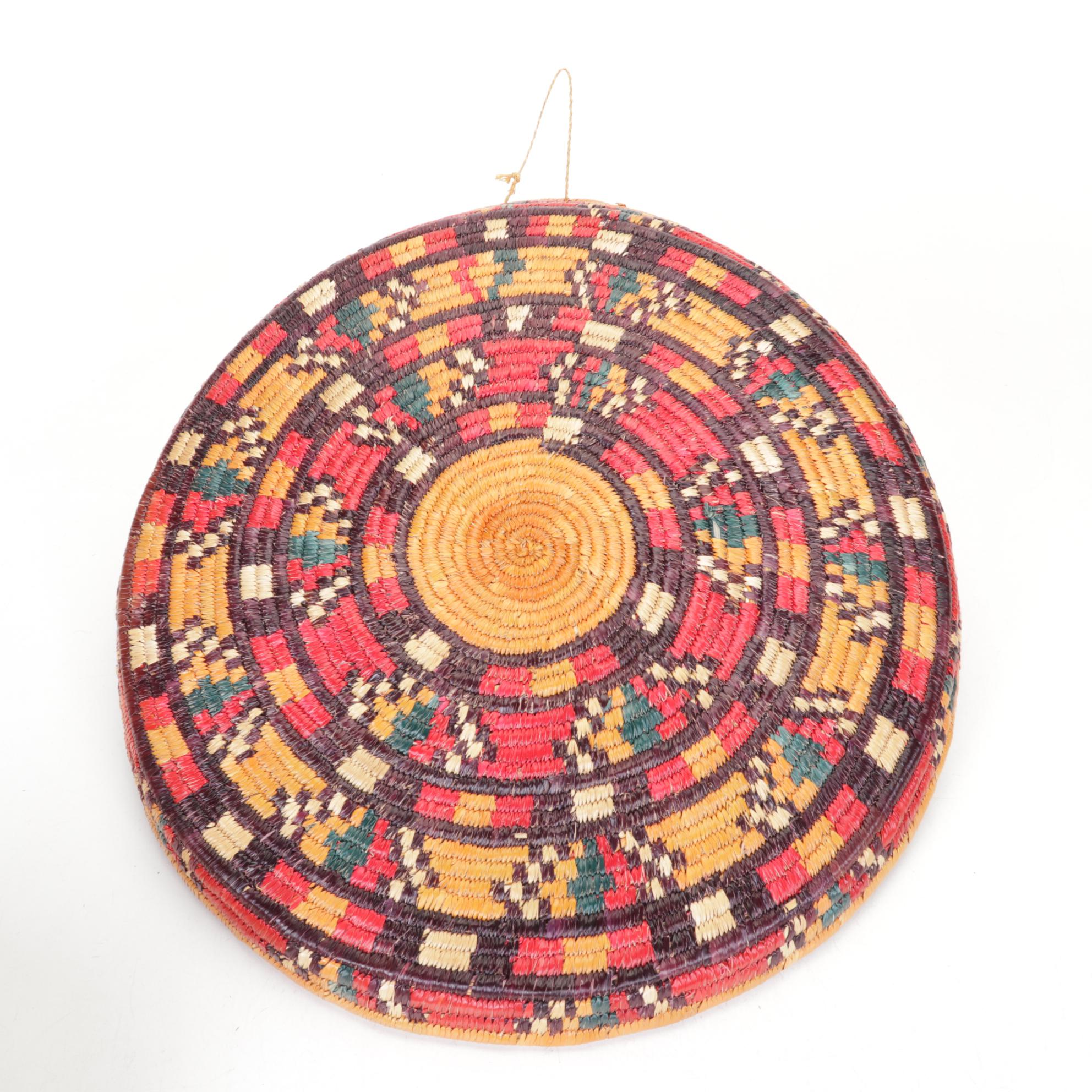 Yekuana Basket with Ethiopian Tray and Coiled Bowl, and Ladle