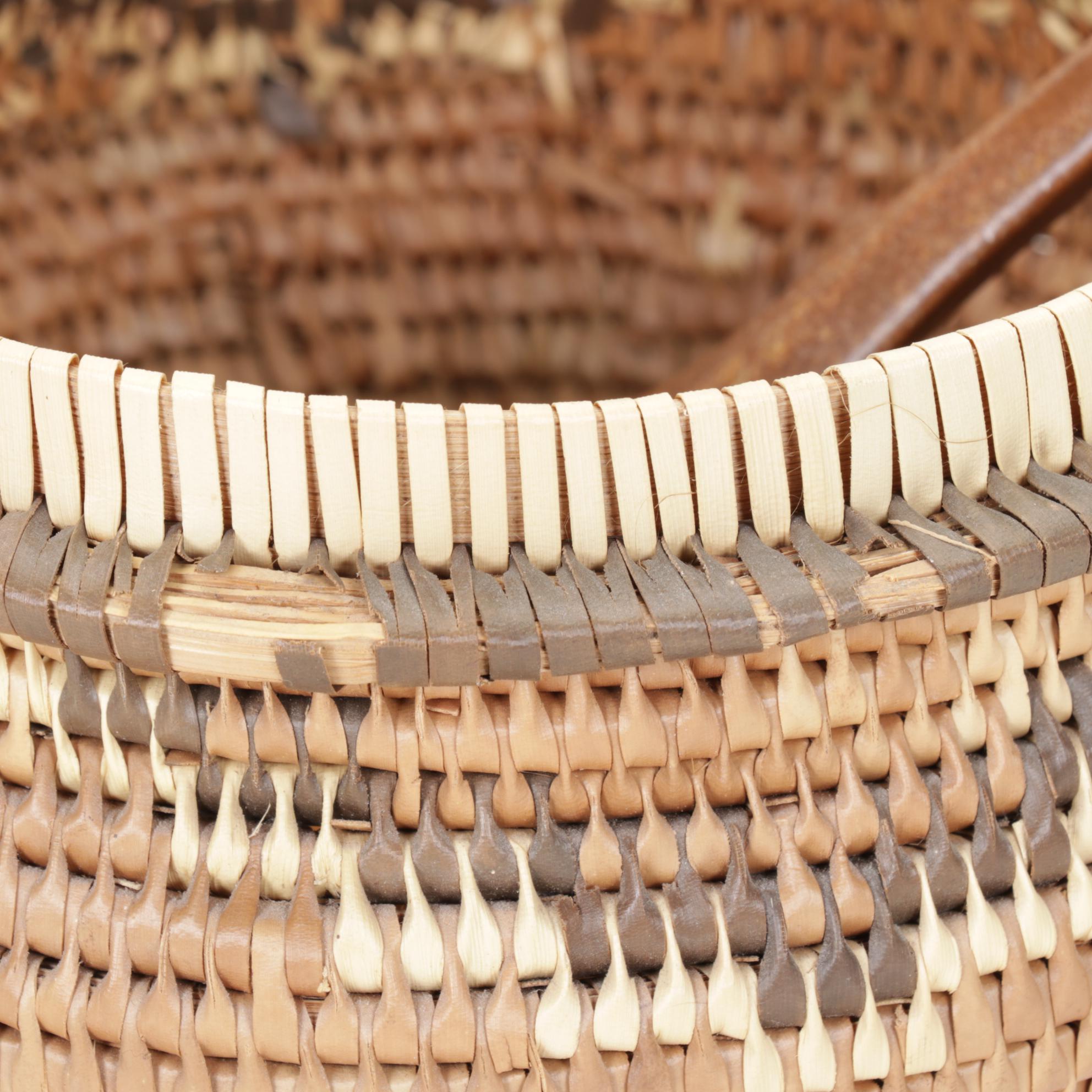 Yekuana Basket with Ethiopian Tray and Coiled Bowl, and Ladle
