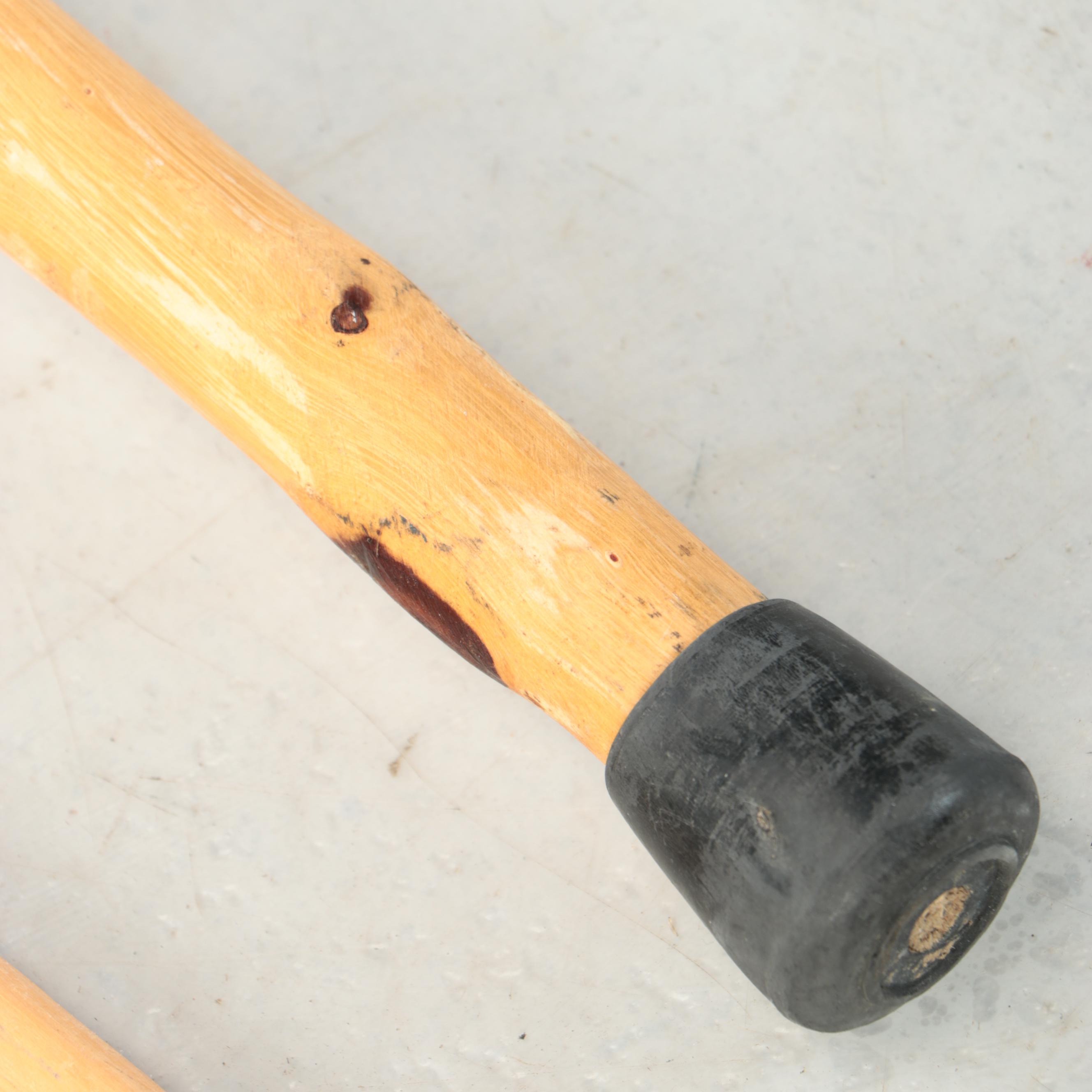 Carved Wooden Walking Sticks with Metal Handles