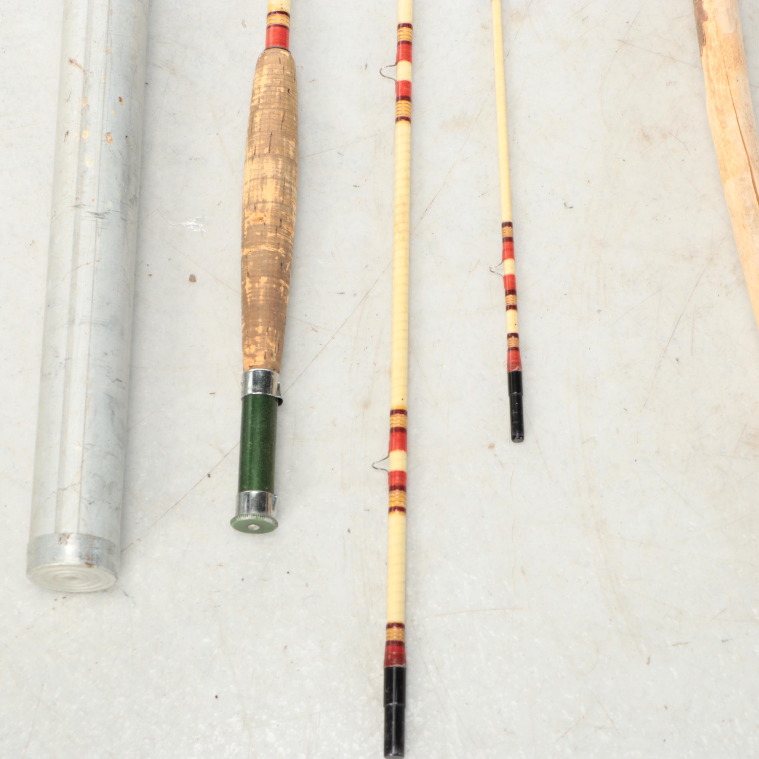 Carved Wooden Walking Sticks with Metal Handles