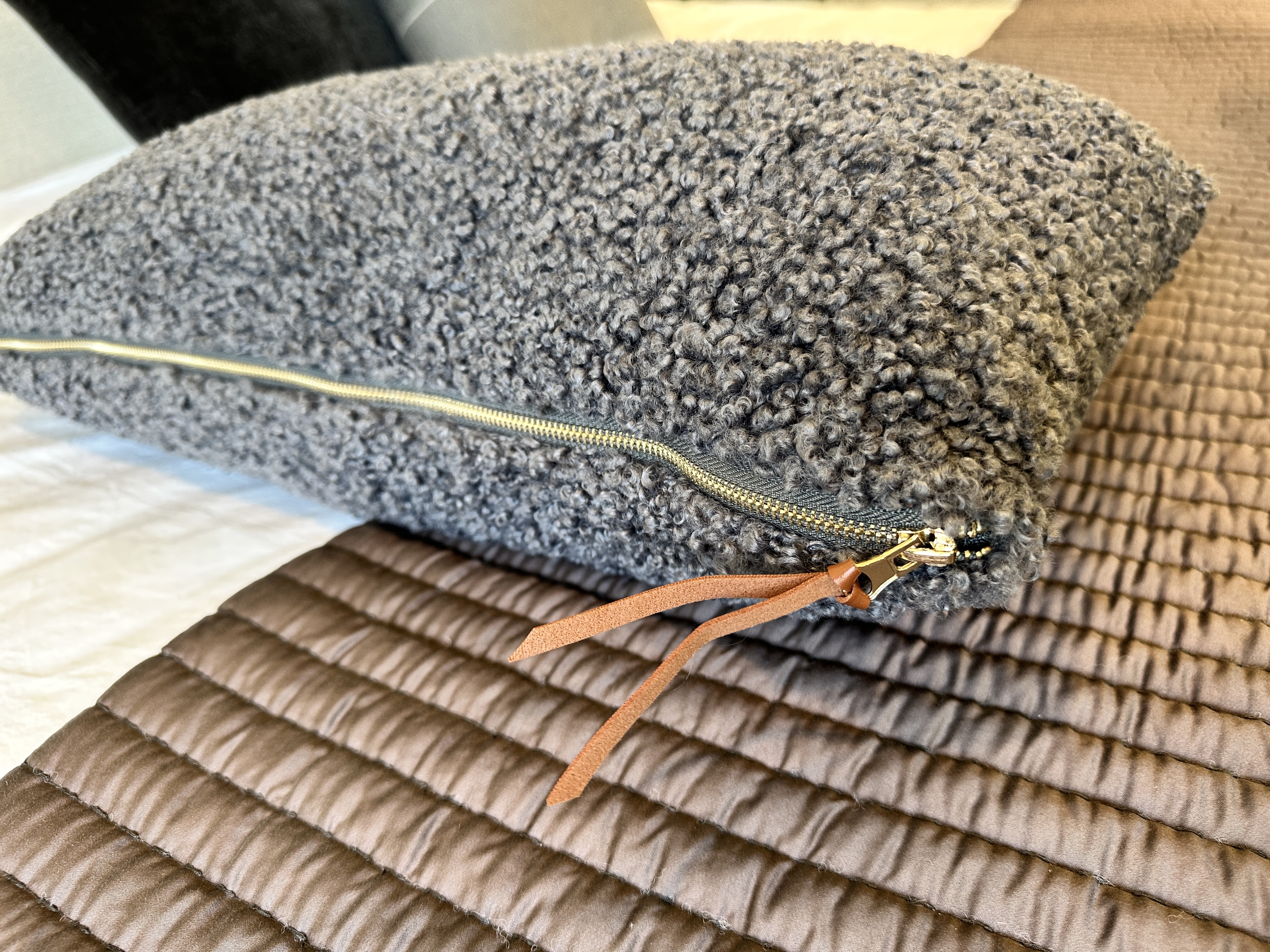 Pottery Barn "Atwell" Upholstered Metal King Size Canopy Bed