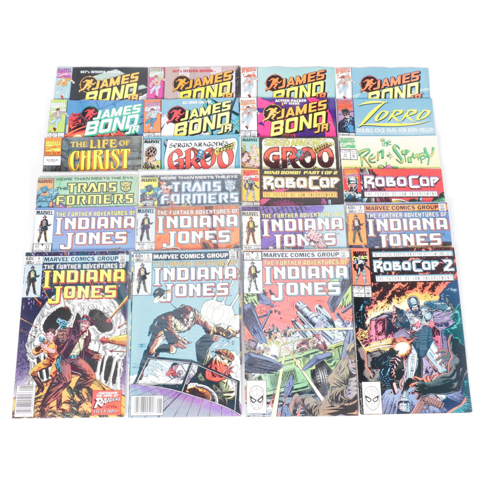 Marvel Comics James Bond Jr., Indiana Jones & Other Comic Collections