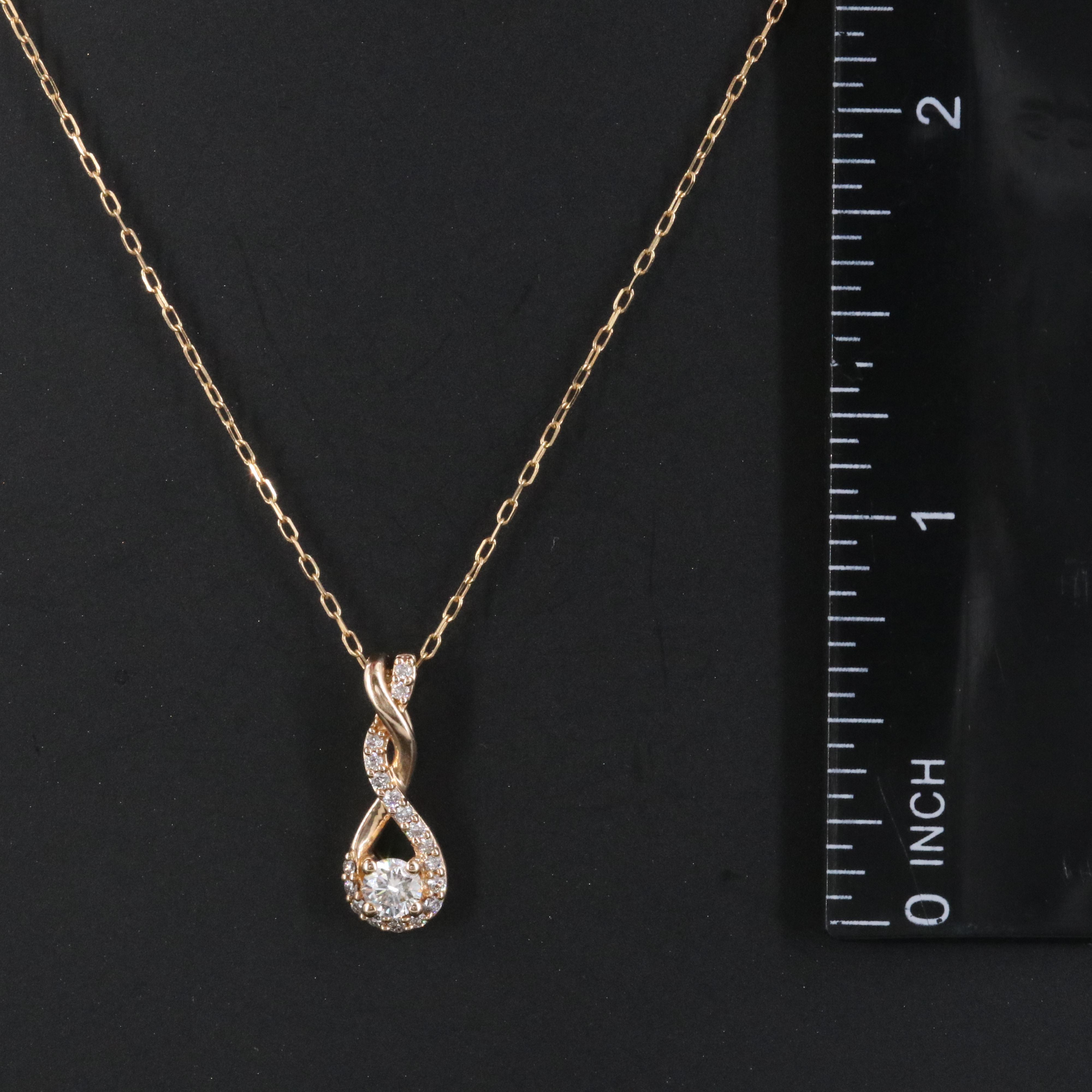 10K 0.50 CTW Diamond Pendant Necklace