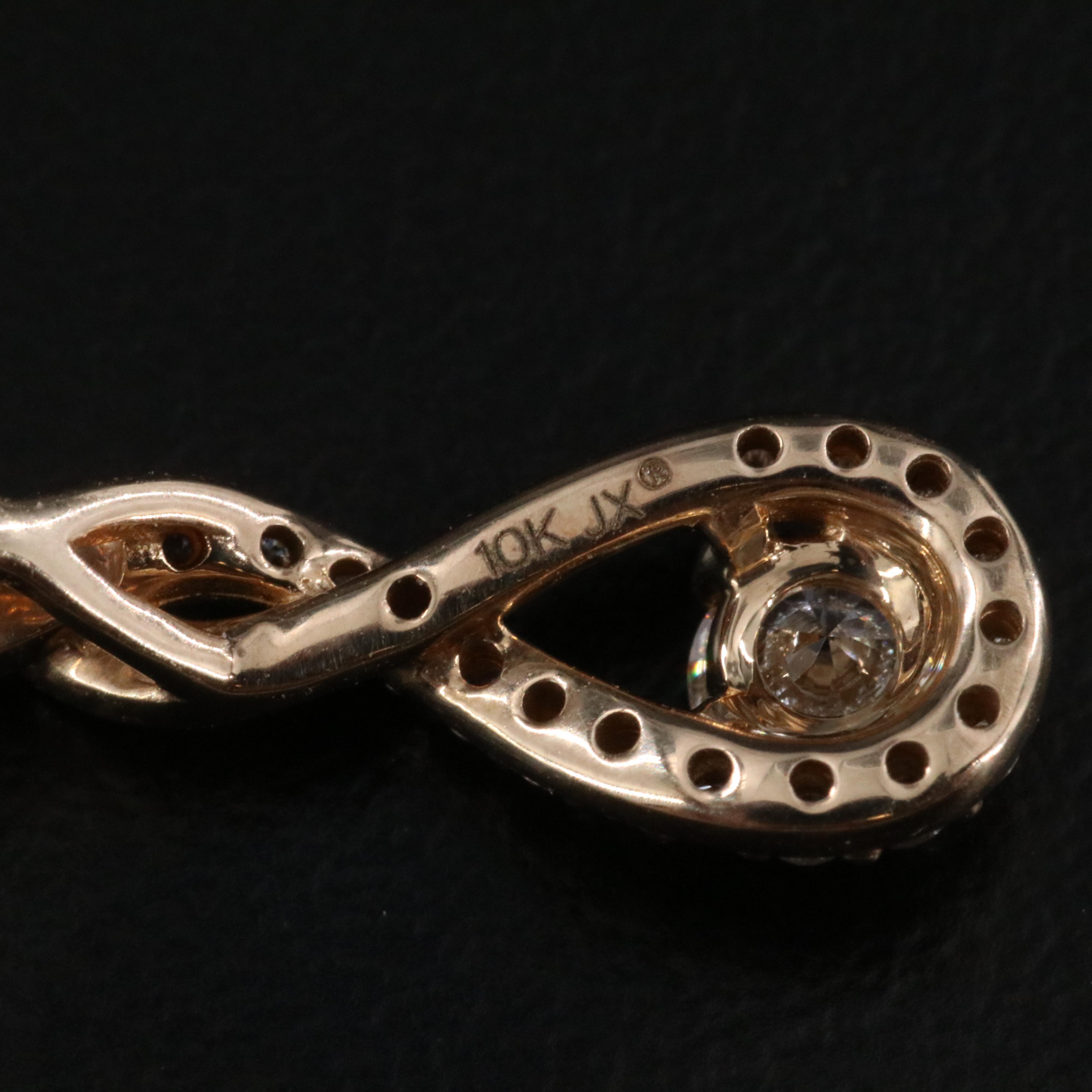 10K 0.50 CTW Diamond Pendant Necklace