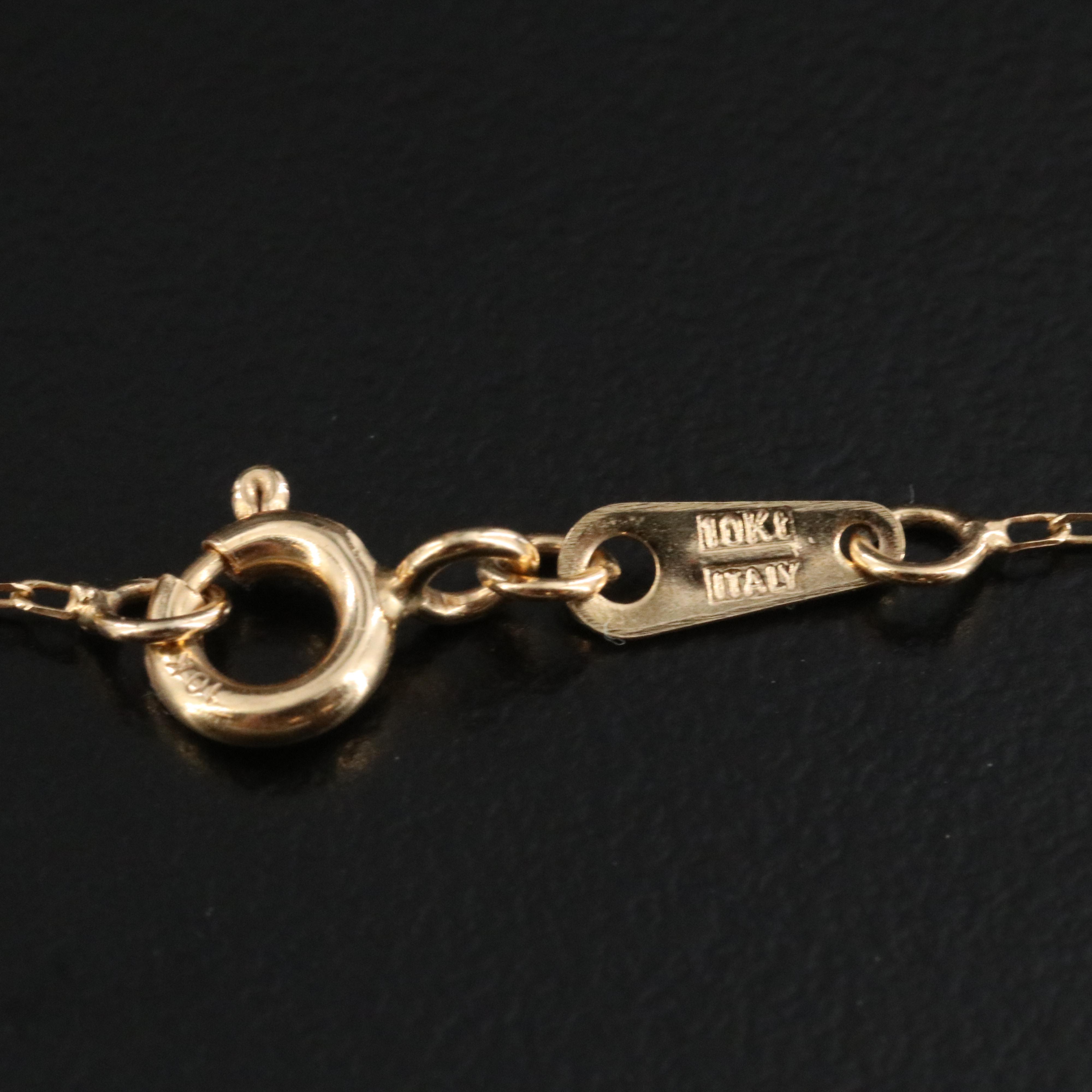 10K 0.50 CTW Diamond Pendant Necklace