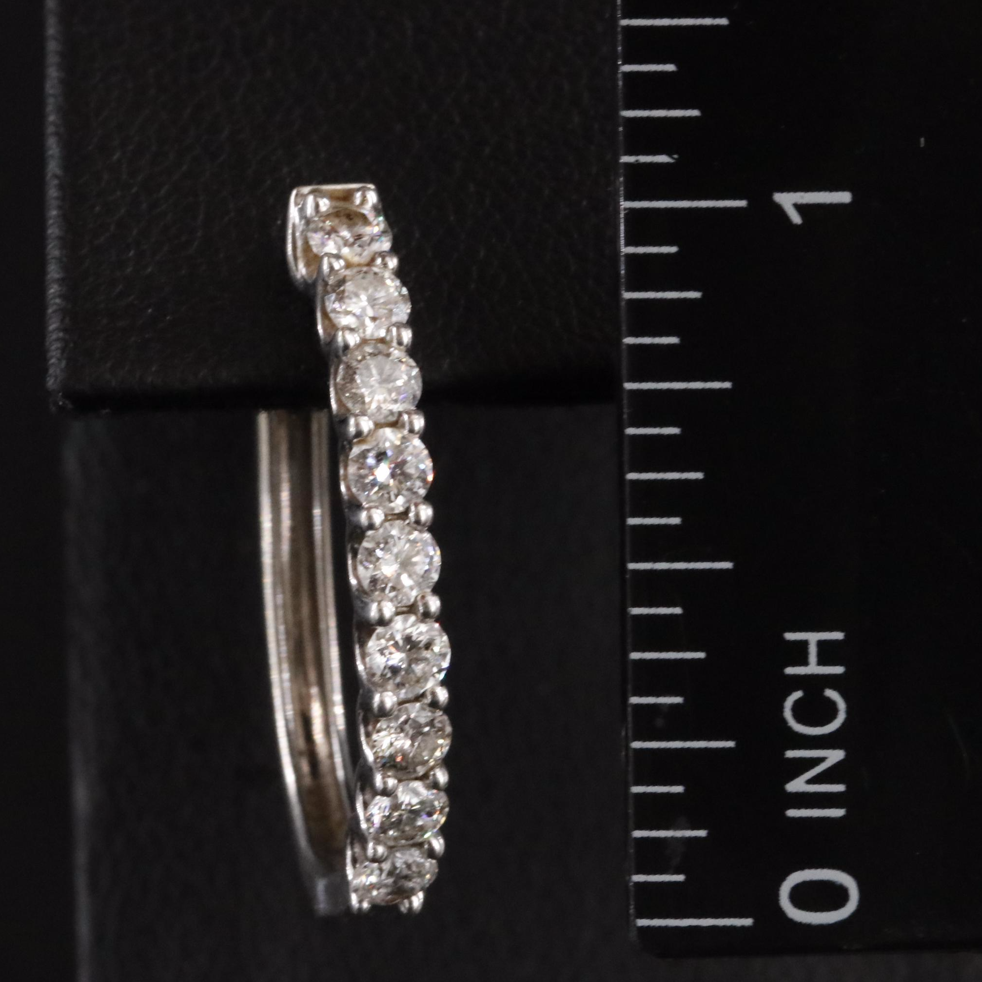 10K 1.90 CTW Diamond Hoop Earrings