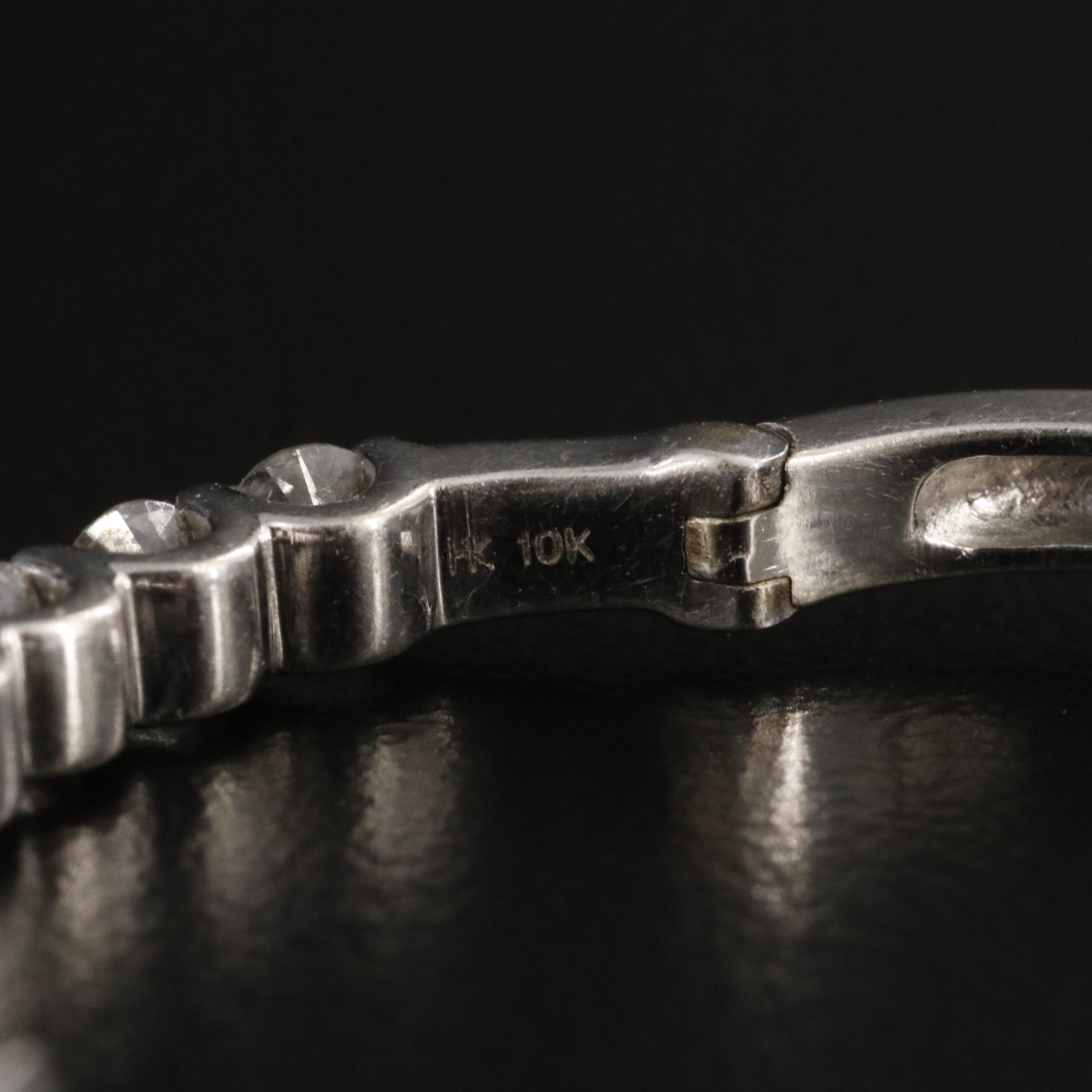 10K 1.90 CTW Diamond Hoop Earrings