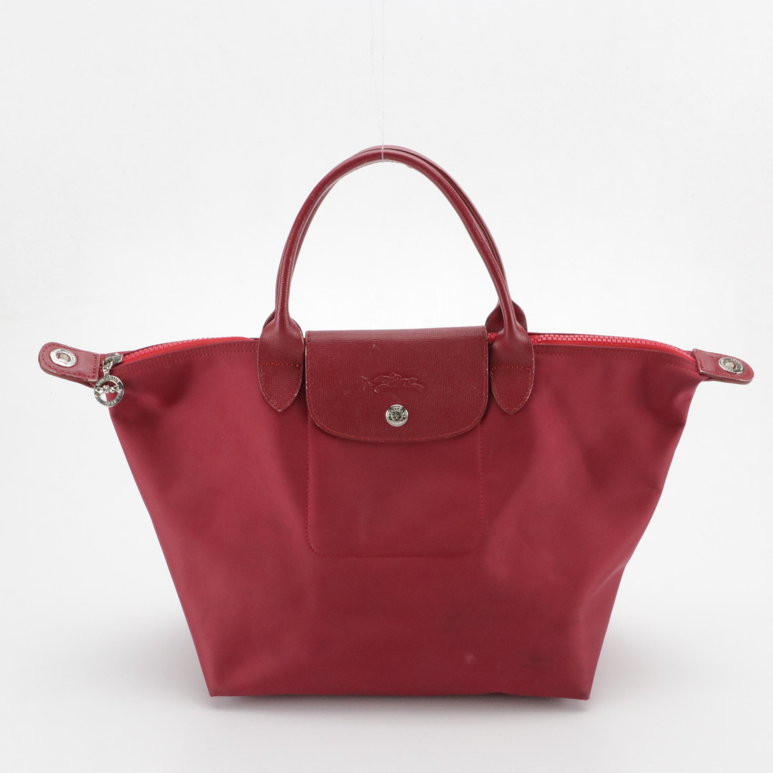 Longchamp Le Pliages Type S Tote and Two-Way Tote Bag in Nylon and Leather