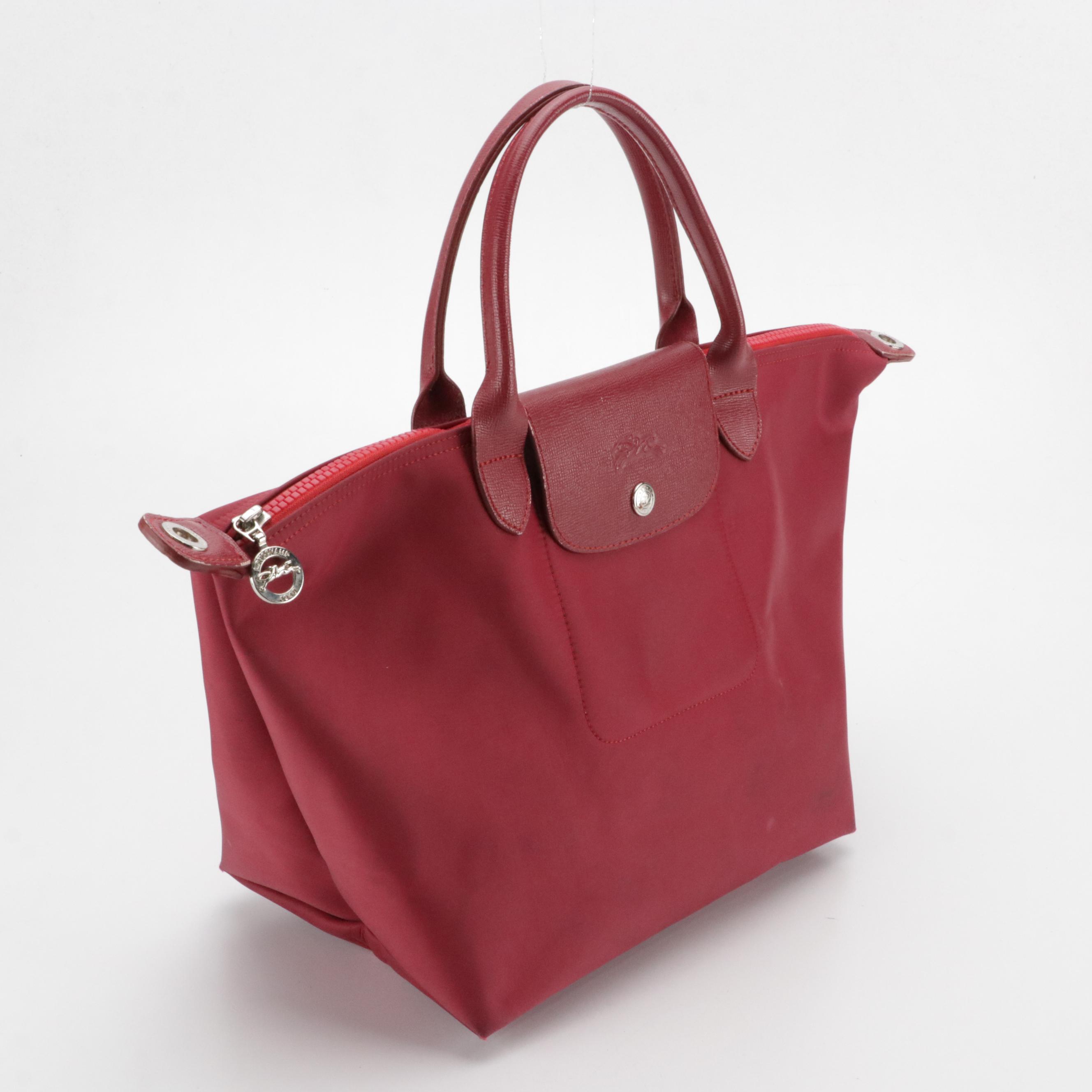 Longchamp Le Pliages Type S Tote and Two-Way Tote Bag in Nylon and Leather