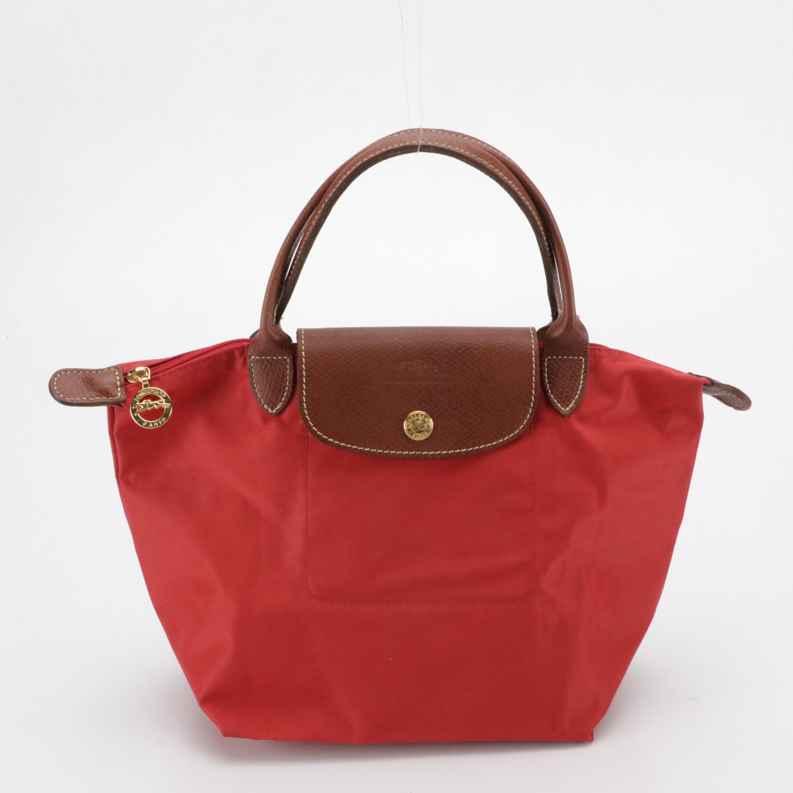 Longchamp Le Pliages Type S Tote and Two-Way Tote Bag in Nylon and Leather