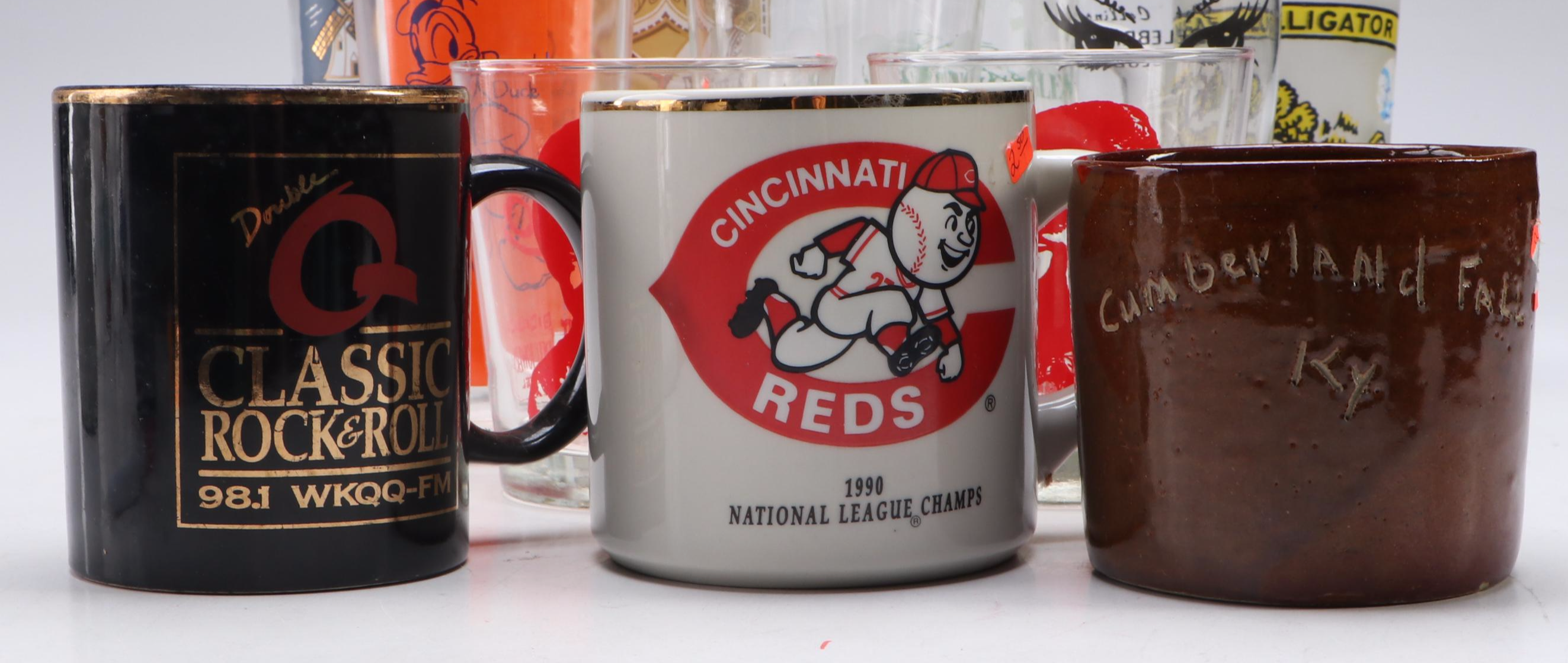 Assorted Souvenir Glasses, Mugs and Salt and Pepper Shaker Pair