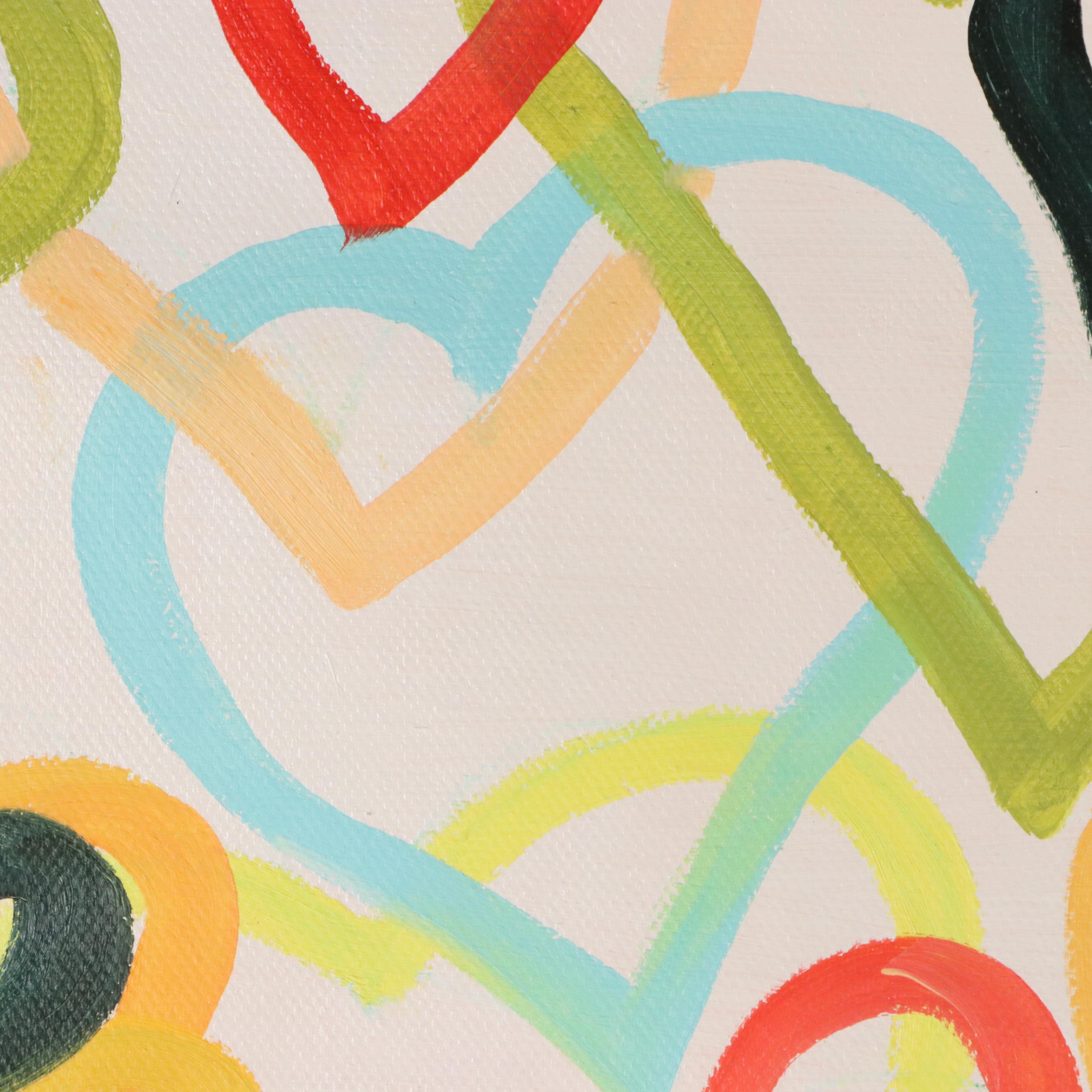 Adan Oil Painting of Hearts, 21st Century