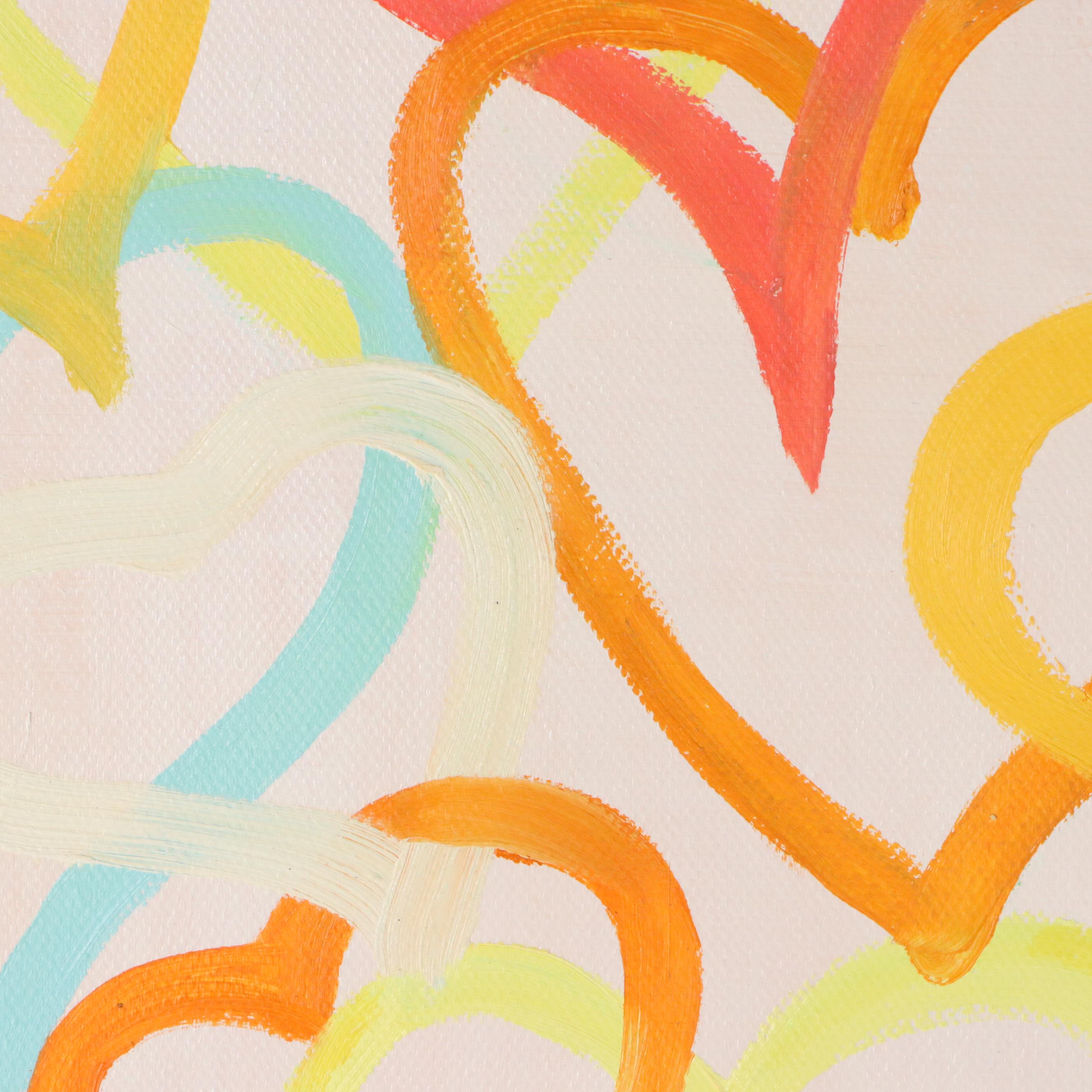 Adan Oil Painting of Hearts, 21st Century