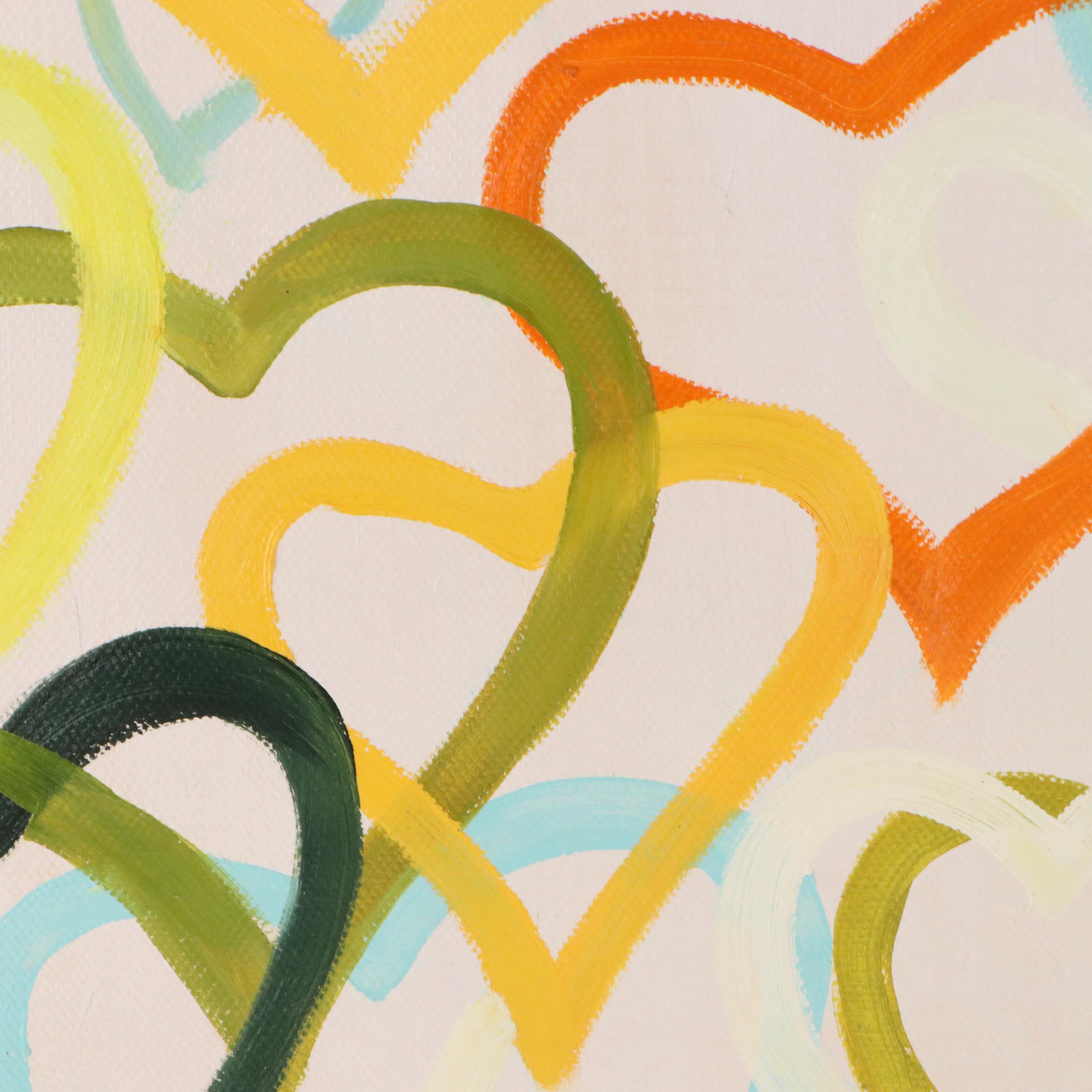 Adan Oil Painting of Hearts, 21st Century