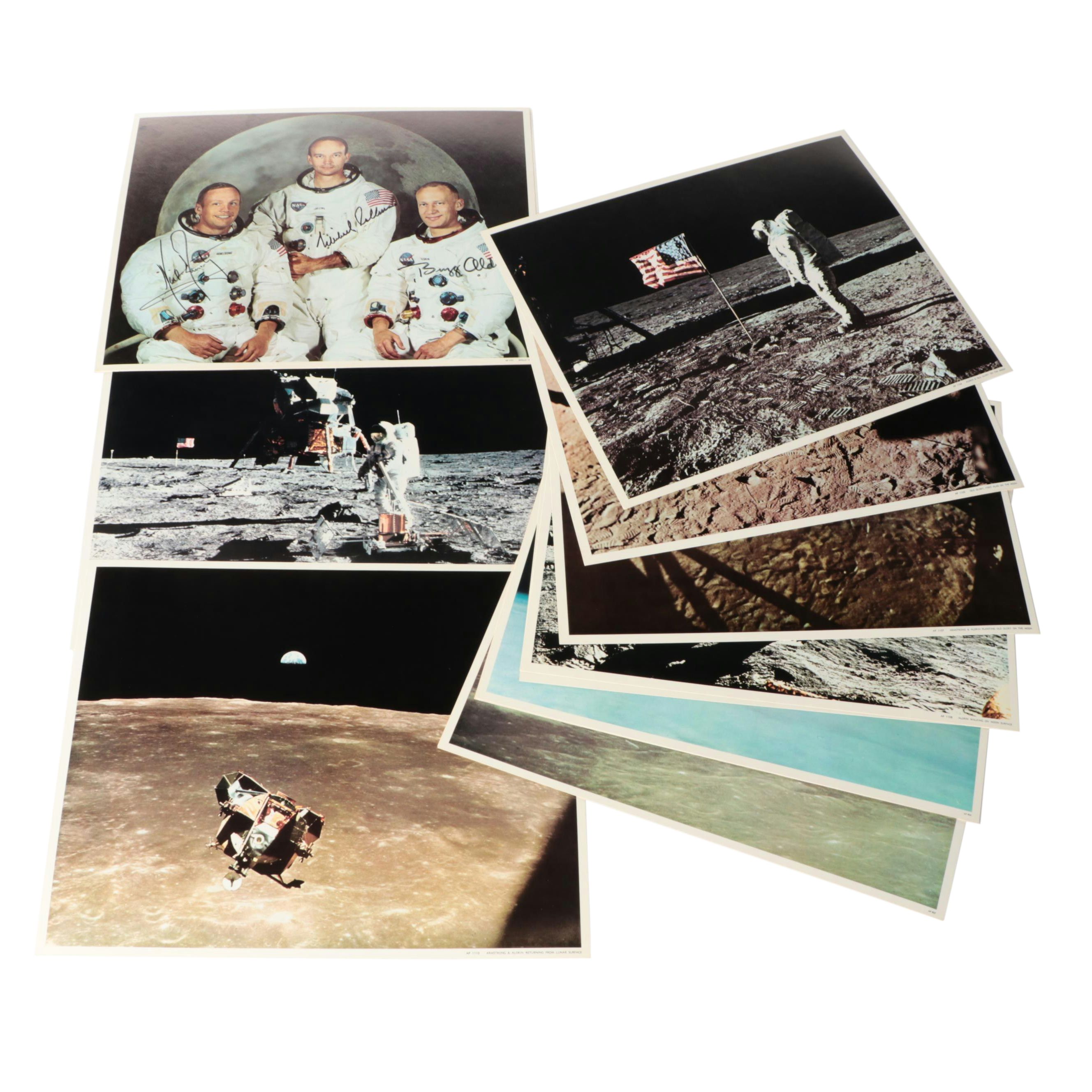 Offset Lithographs of NASA Scenes Including "Apollo 11 Crew"