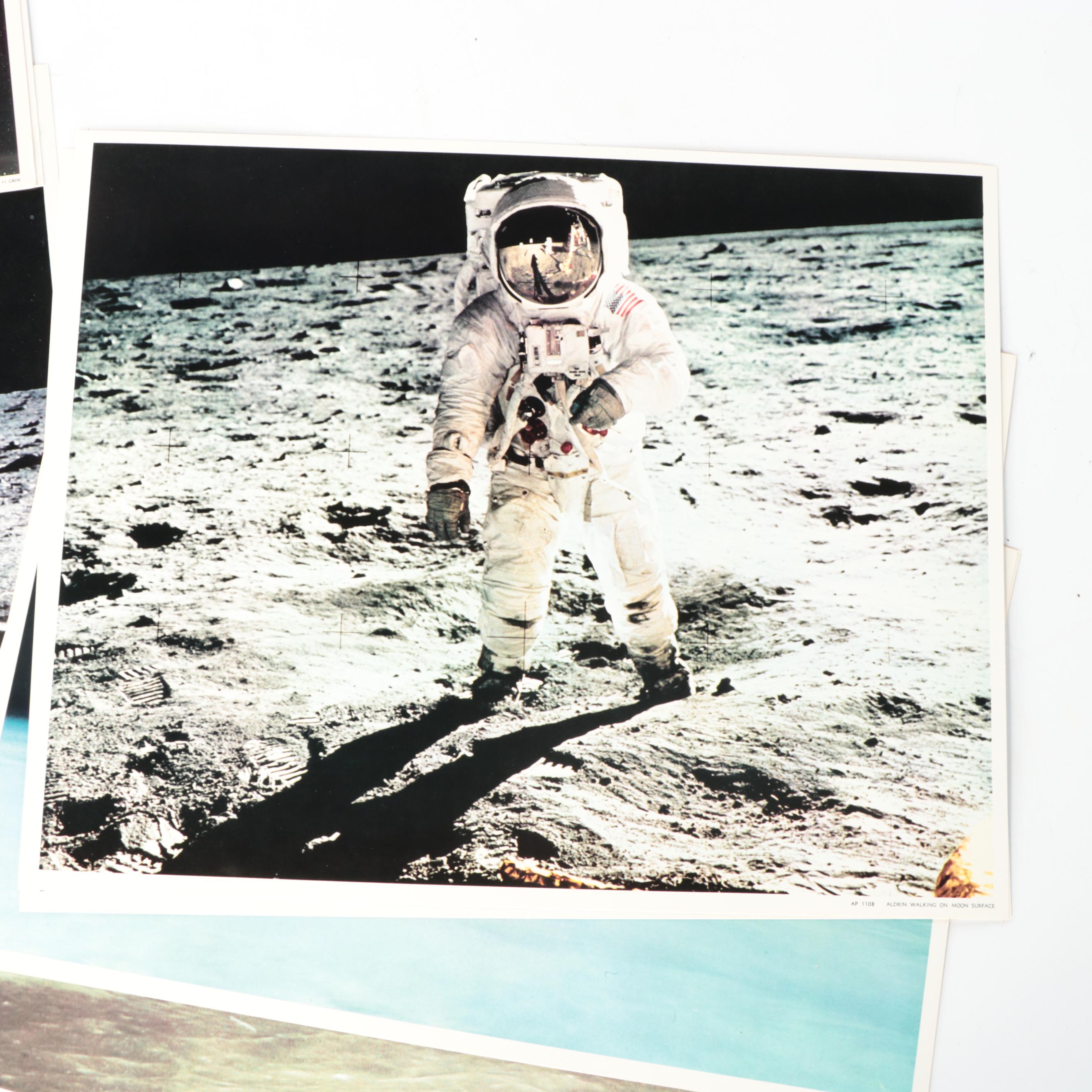 Offset Lithographs of NASA Scenes Including "Apollo 11 Crew"