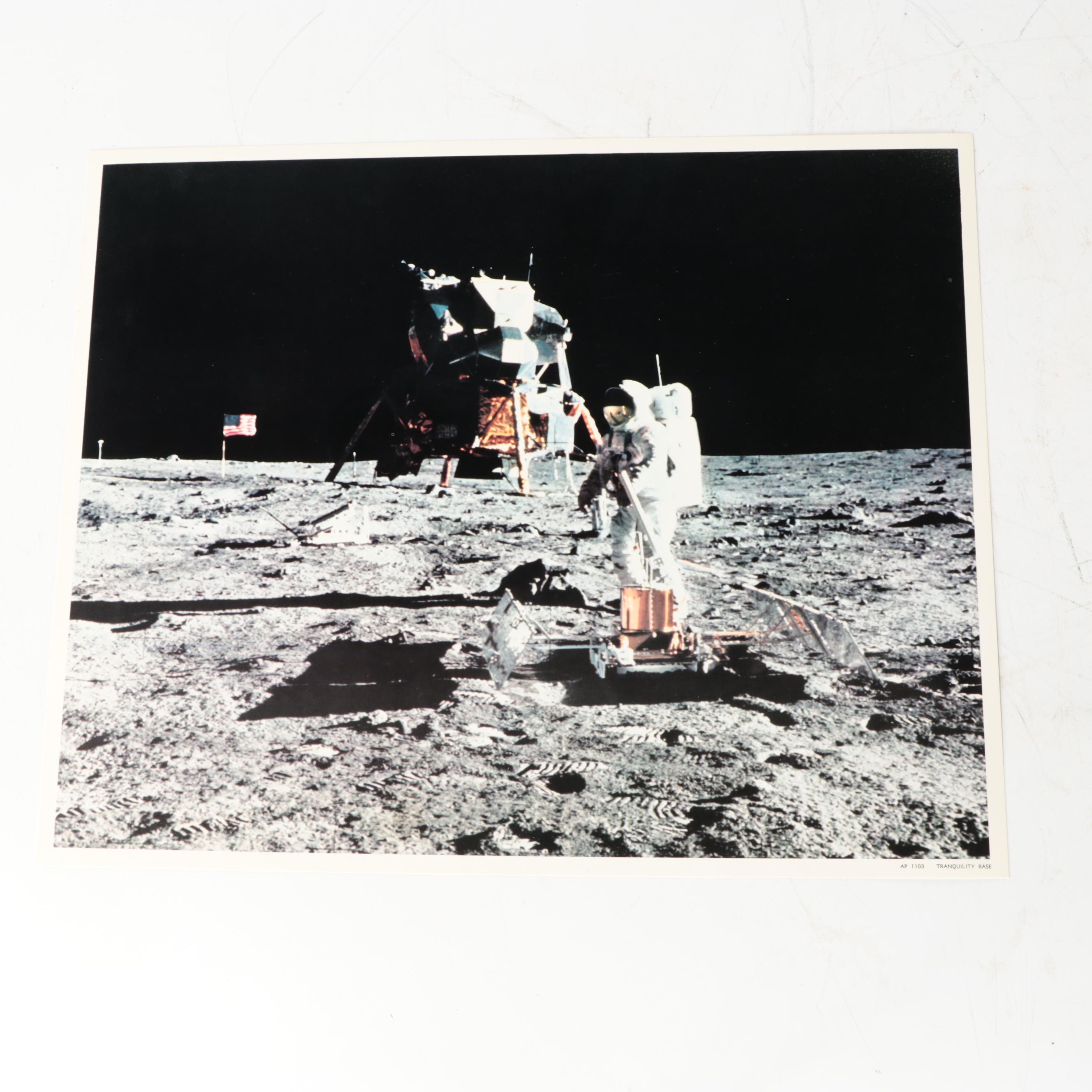 Offset Lithographs of NASA Scenes Including "Apollo 11 Crew"