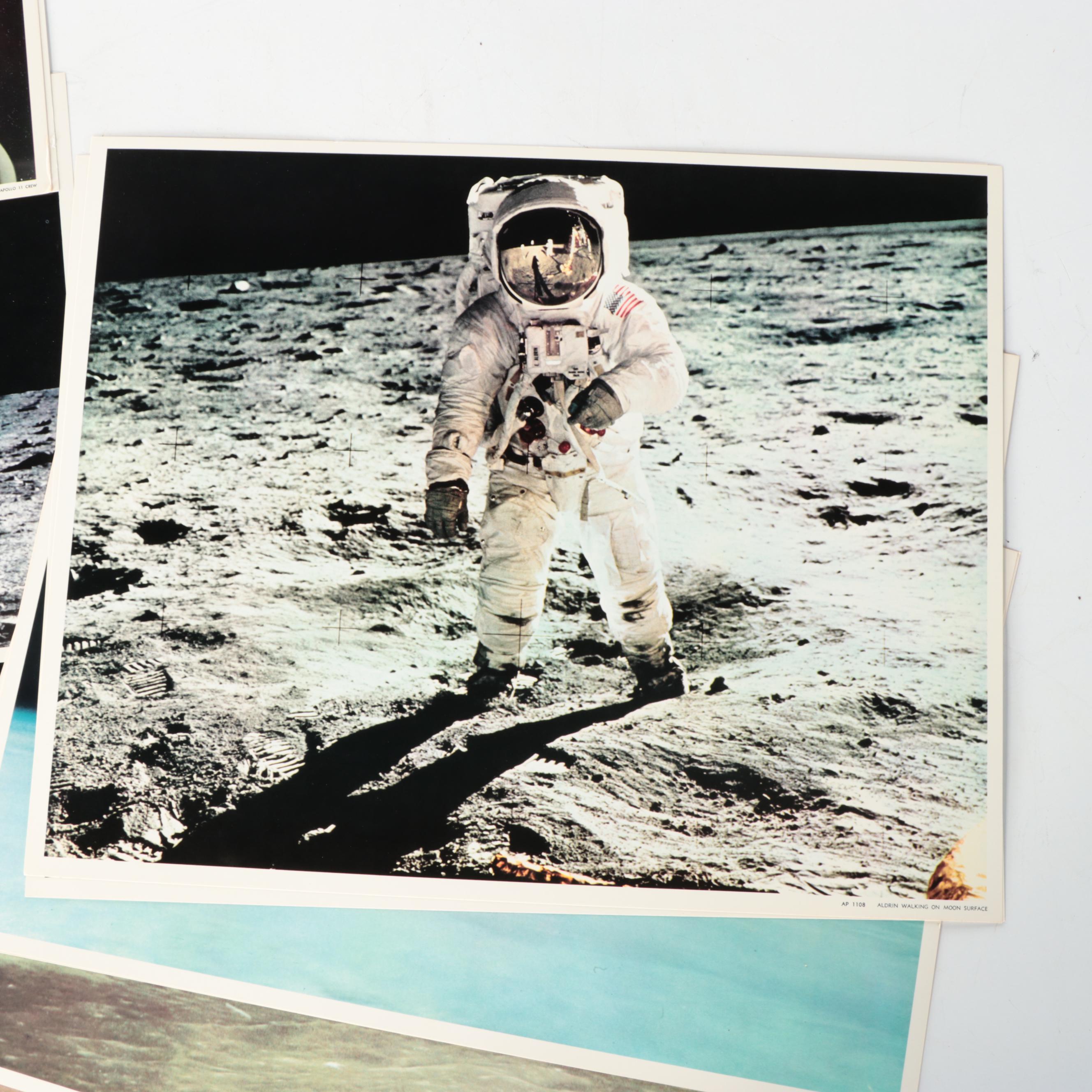 Offset Lithographs of NASA Scenes Including "Apollo 11 Crew"