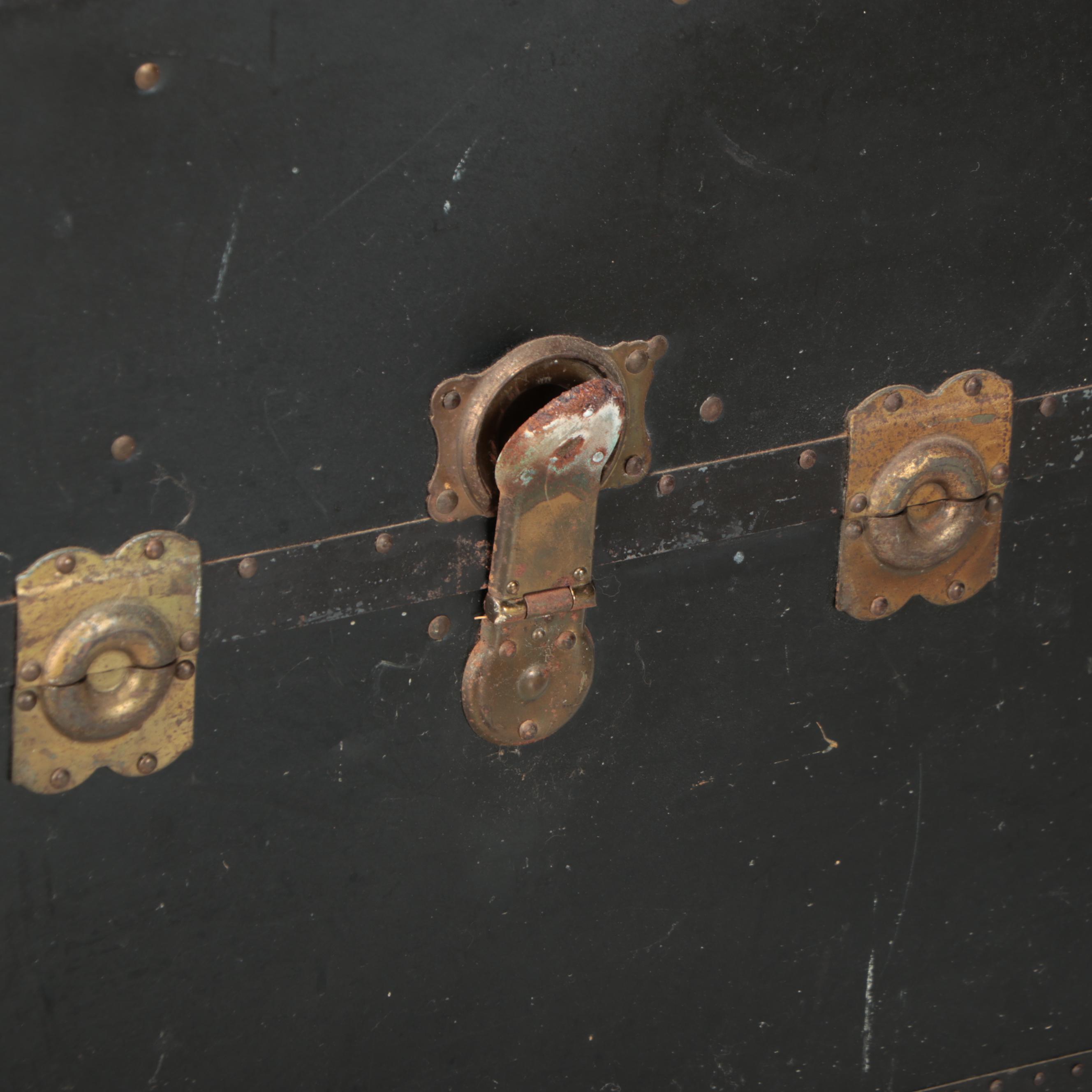 Antique Hartmann Trunk Company Gibraltarized Steamer Trunk