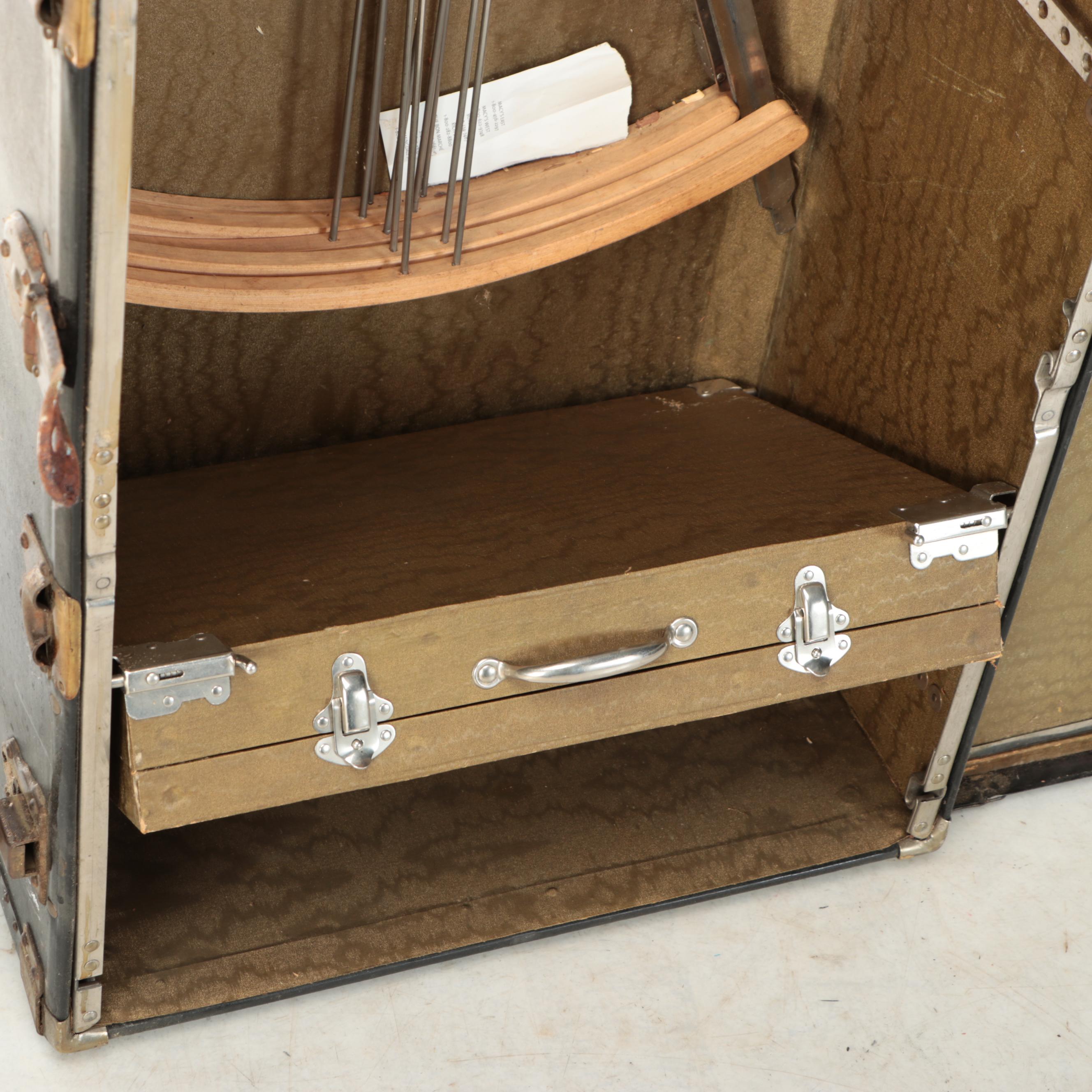 Antique Hartmann Trunk Company Gibraltarized Steamer Trunk