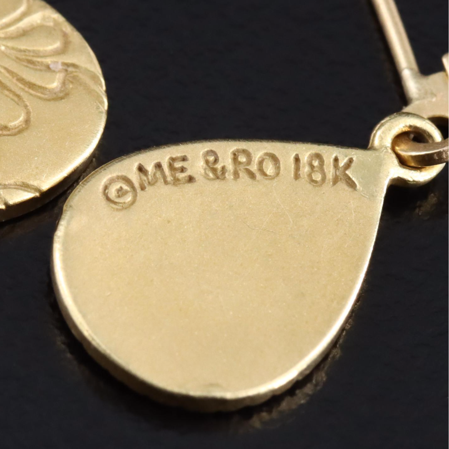 Me & Ro 18K 0.02 CTW Diamond Drop Earrings