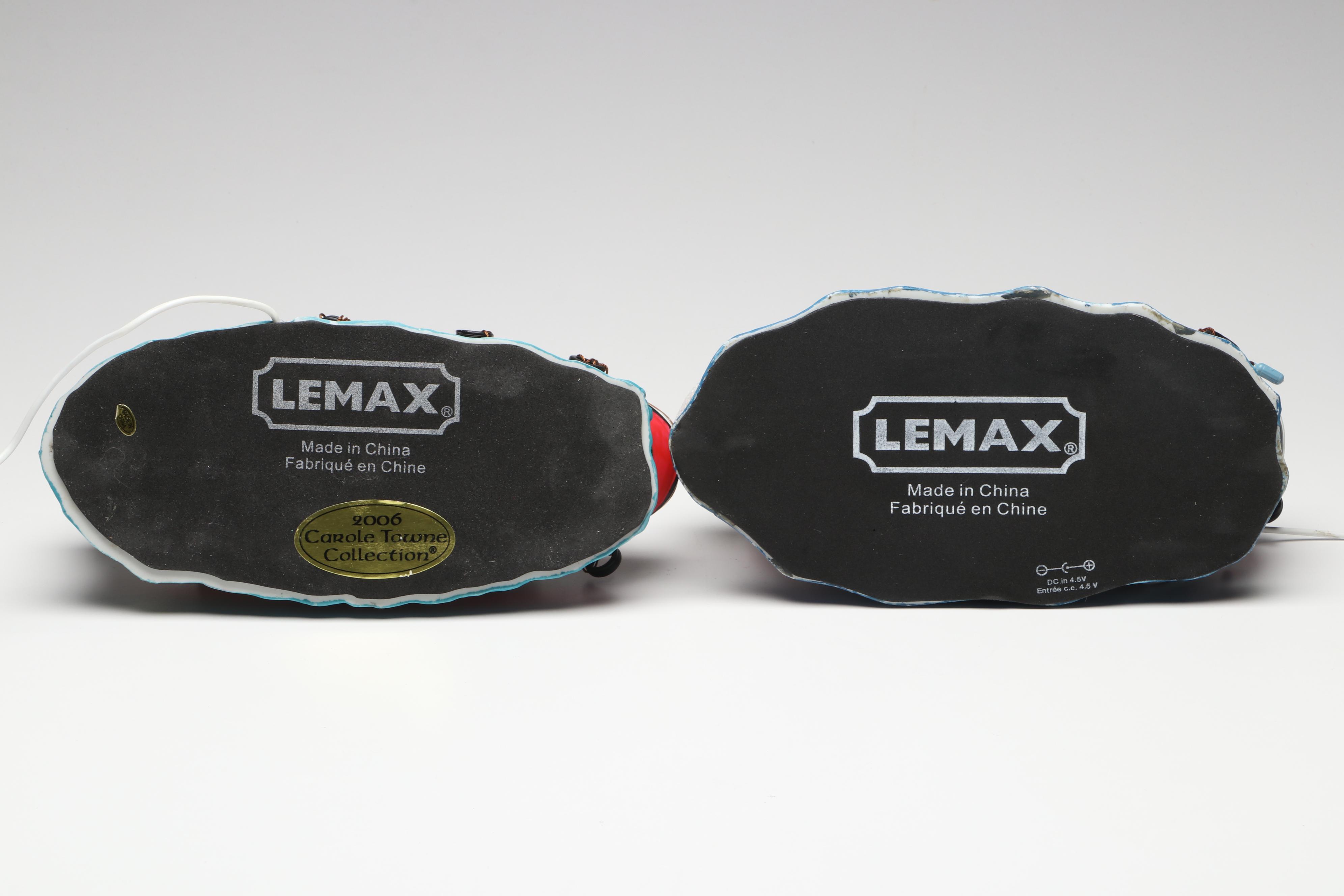 Lemax "Lucy Tug Boat" and "The Robin" Carole Towne Collection Figurines, 2000s