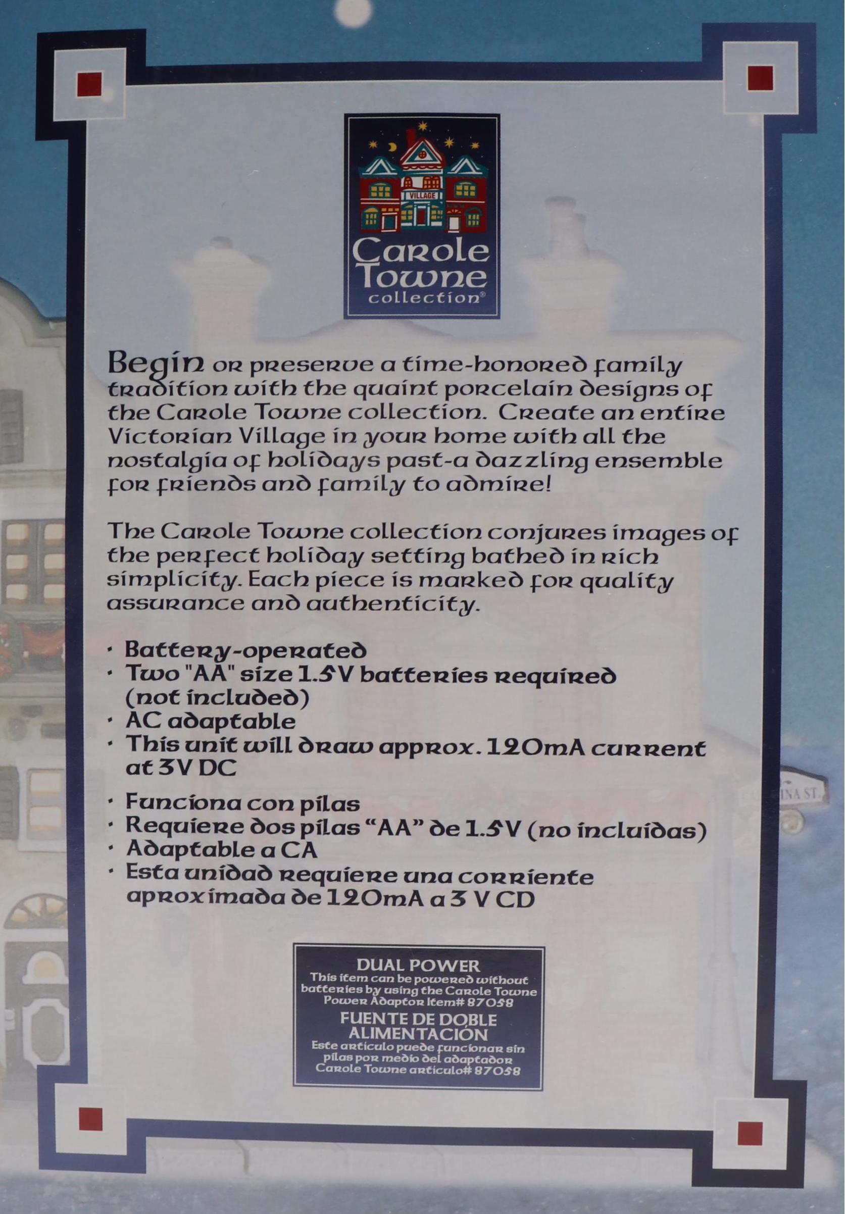 Lemax "Lucy Tug Boat" and "The Robin" Carole Towne Collection Figurines, 2000s