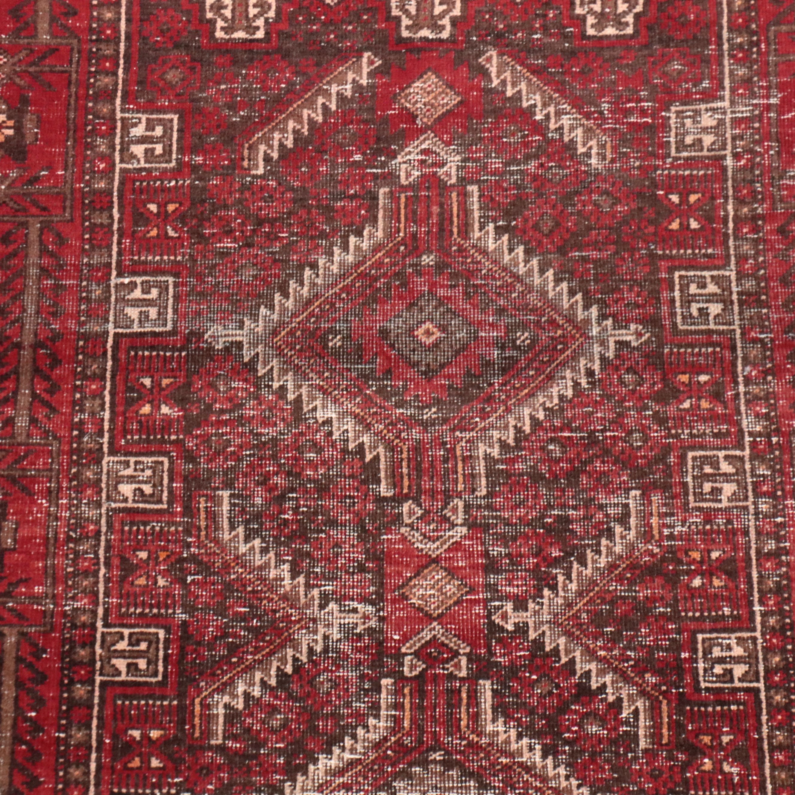 3' x 6'2 Hand-Knotted Afghan Baluch Area Rug